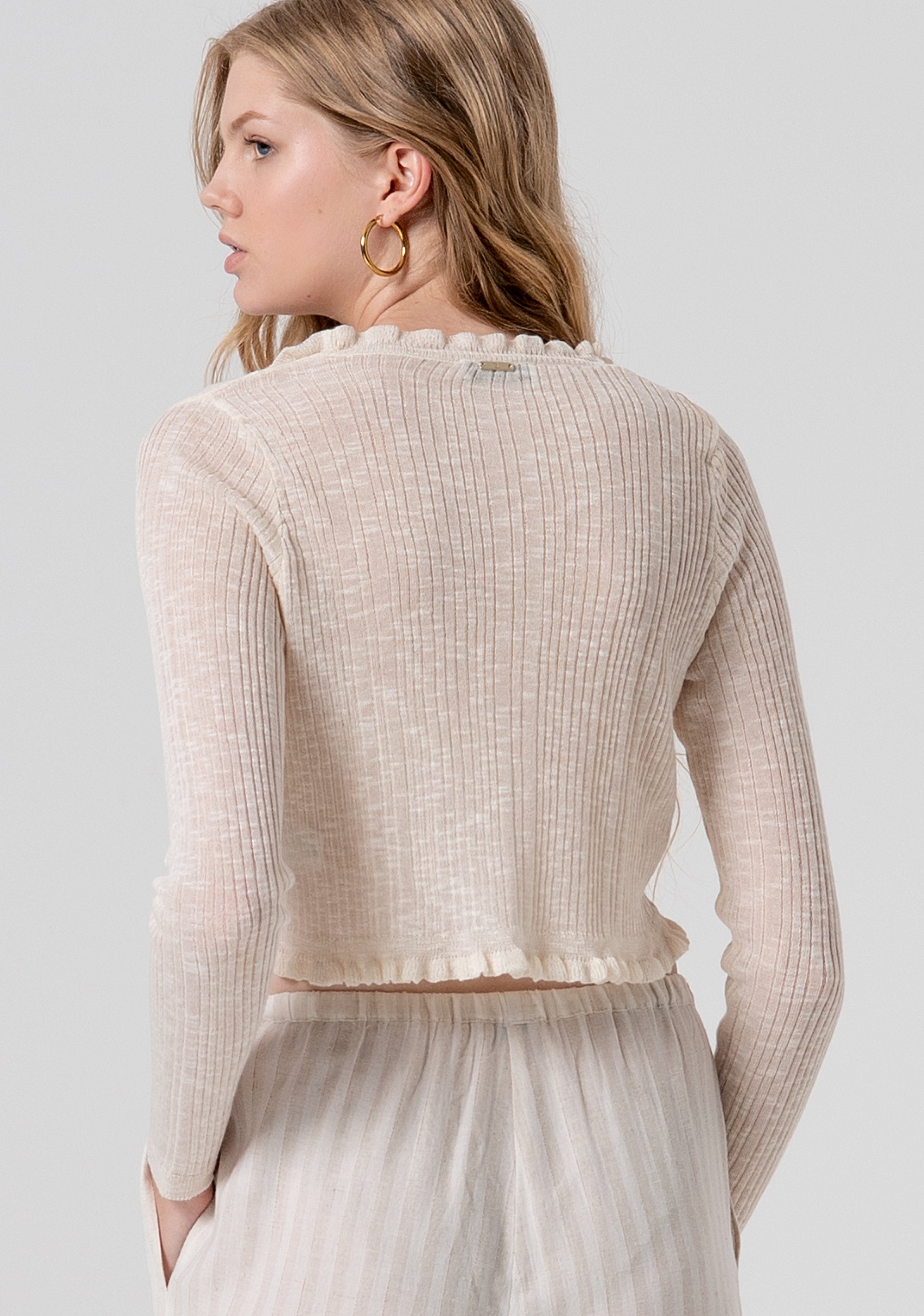 Cardigan cropped tight fit Fracomina FJ26ST8005K42101-251-3