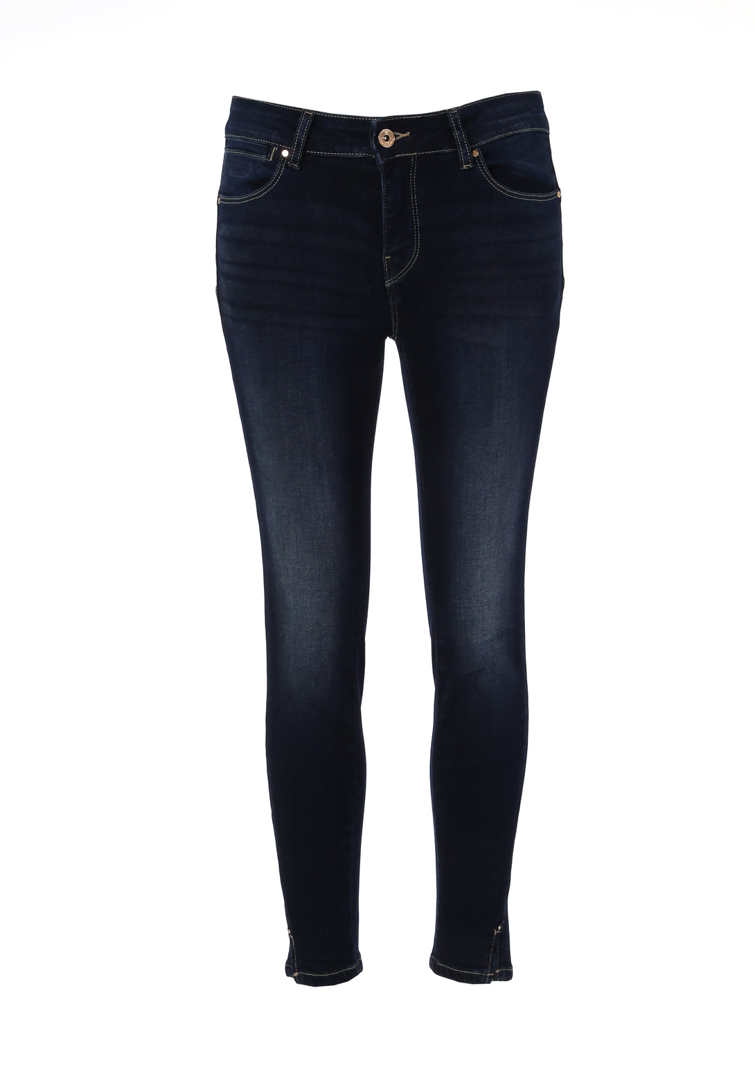 Jeans cropped with push-up effect made in denim with dark wash Fracomina FP000V9002D40101-117-1