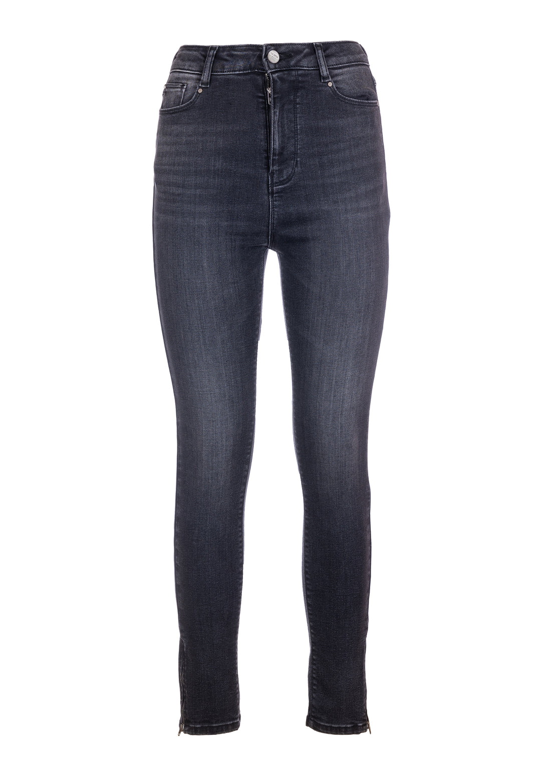 Jeans slim fit made in black denim with middle wash