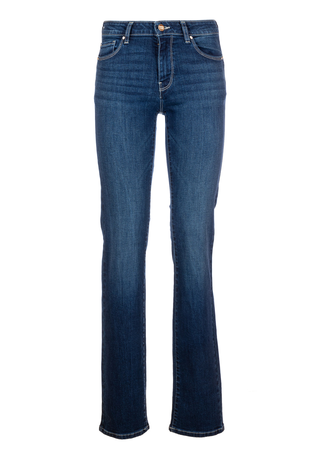 Jeans flare with push up effect made in denim with middle wash