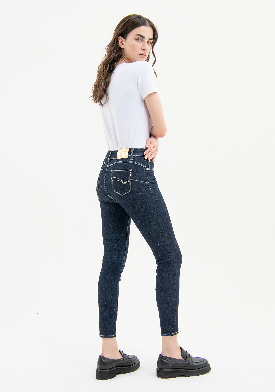 Jeans skinny fit with push up effect made in denim with raw wash Fracomina FP23WV8000D40193-L23-4