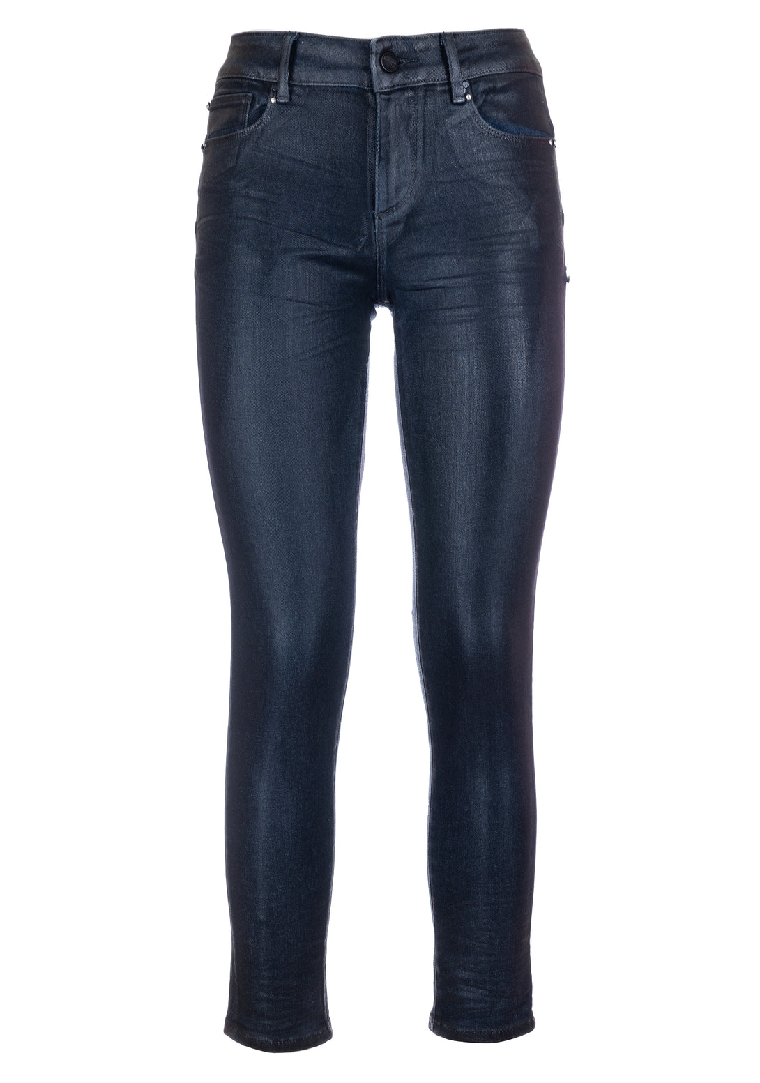 Jeans skinny fit with push up effect made in denim with coating effect