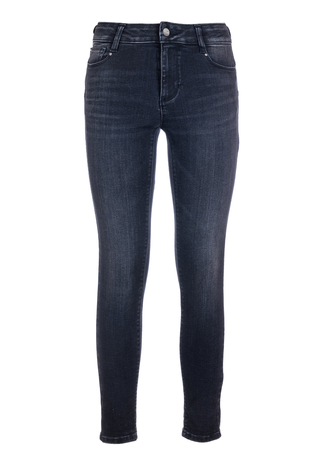 Jeans skinny fit with push up effect made in black denim with dark wash