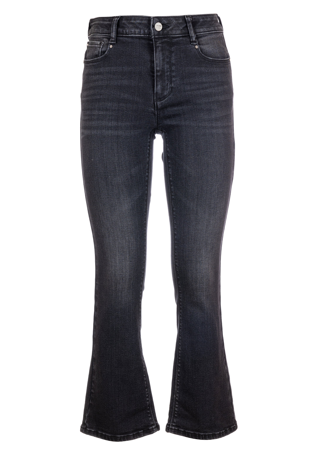 Jeans cropped flare with push up effect made in black denim with middle wash Fracomina FP23WV8030D40801-053-1