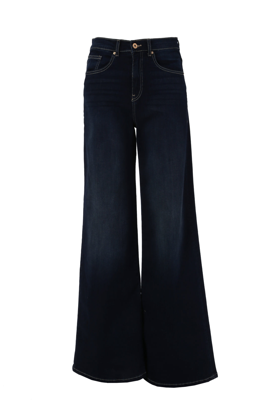 Jeans wide leg made in denim with dark wash Fracomina FP24SV3015D40101-117-1