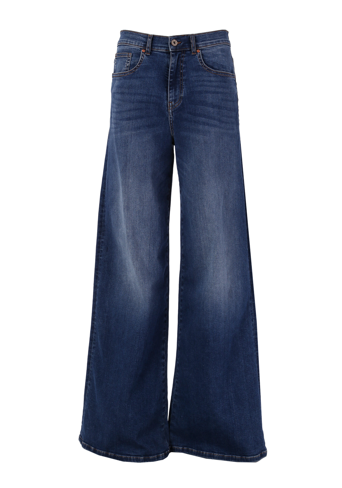 Jeans flare made in denim with middle stone wash Fracomina FP24SV3015D40402-349-1