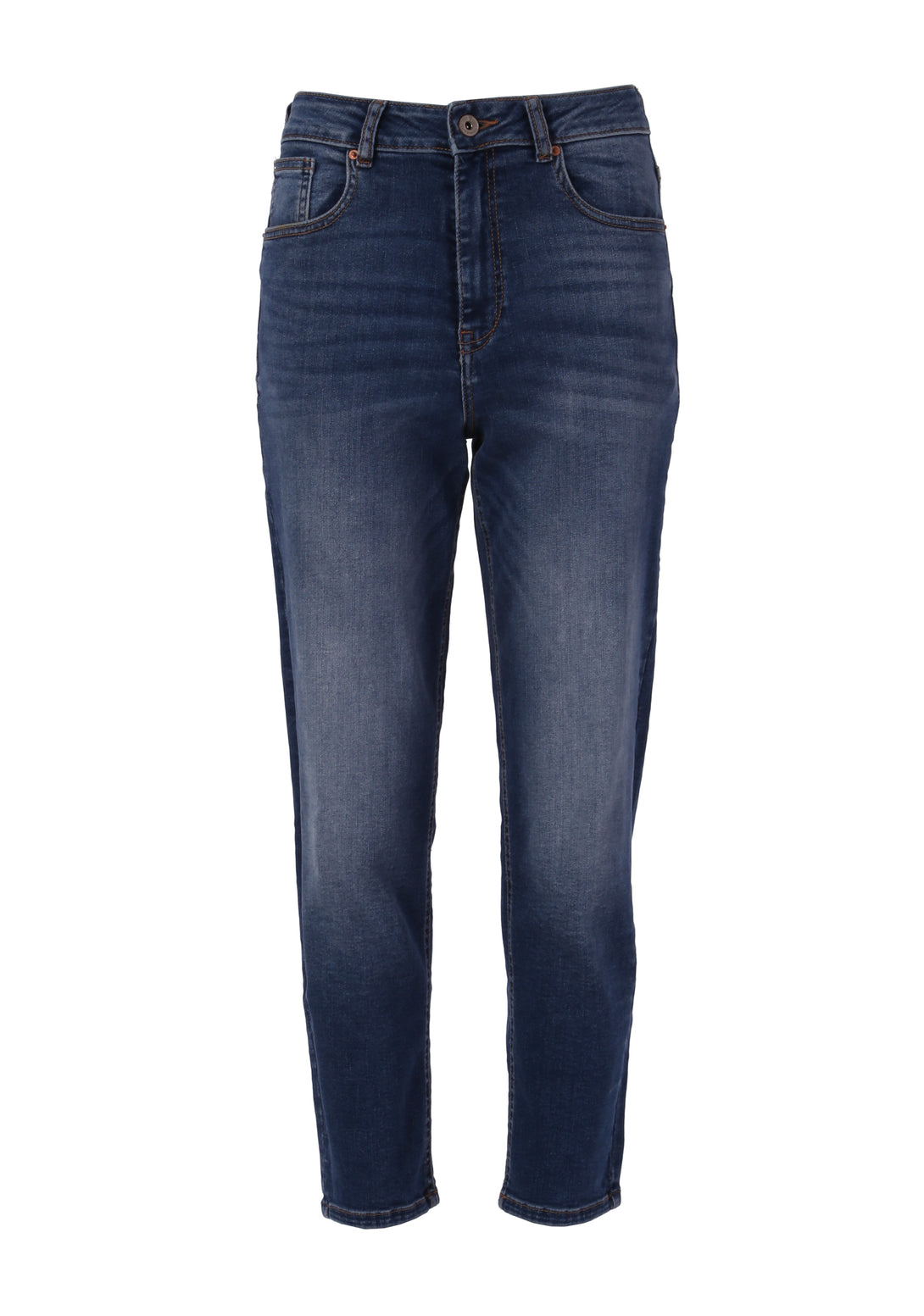 Jeans mom fit cropped made in denim with middle stone wash Fracomina FP24SVD005D40402-349-1