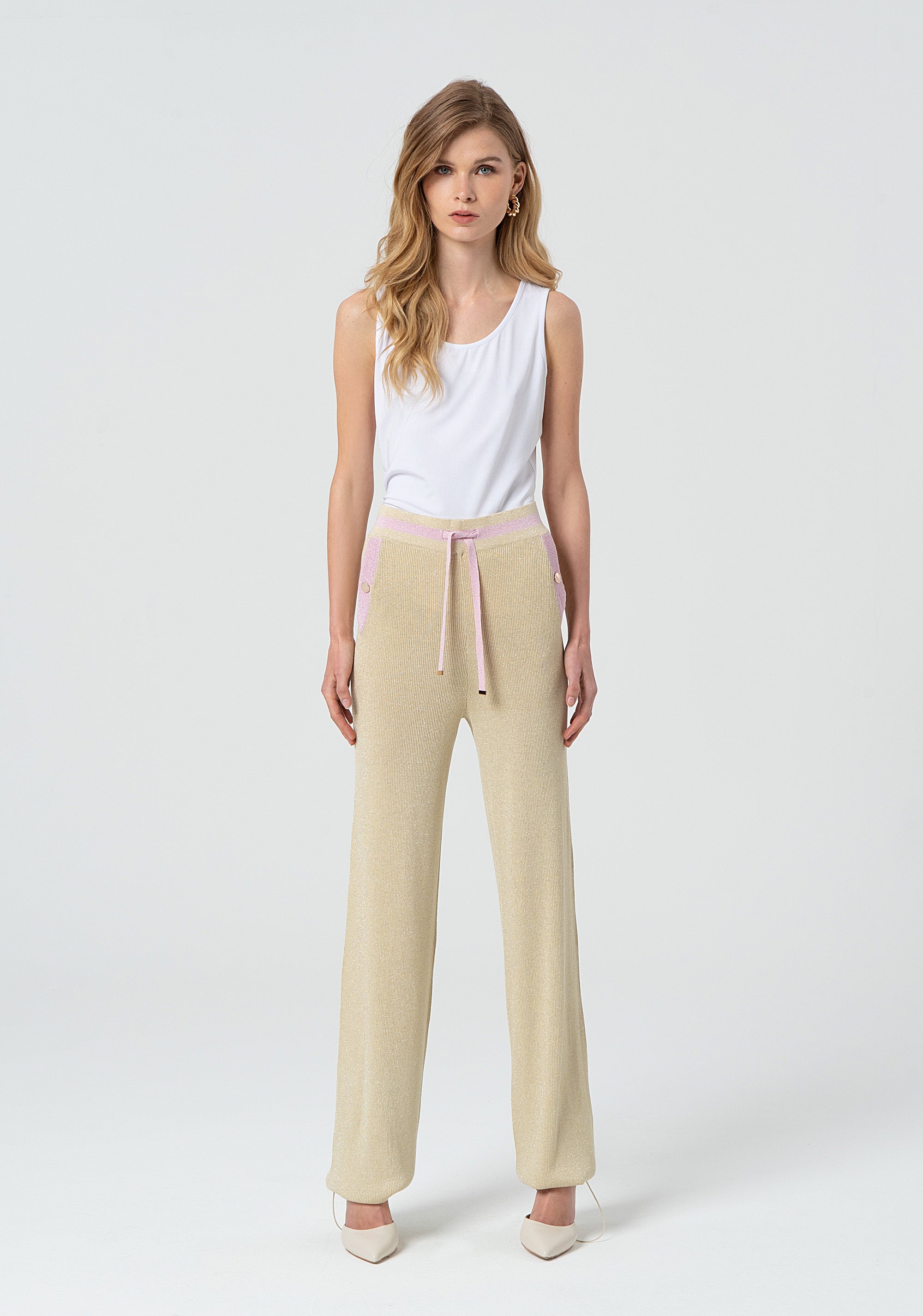 Knitted palazzo pant Fracomina FP25SV3009K51401-T07-1