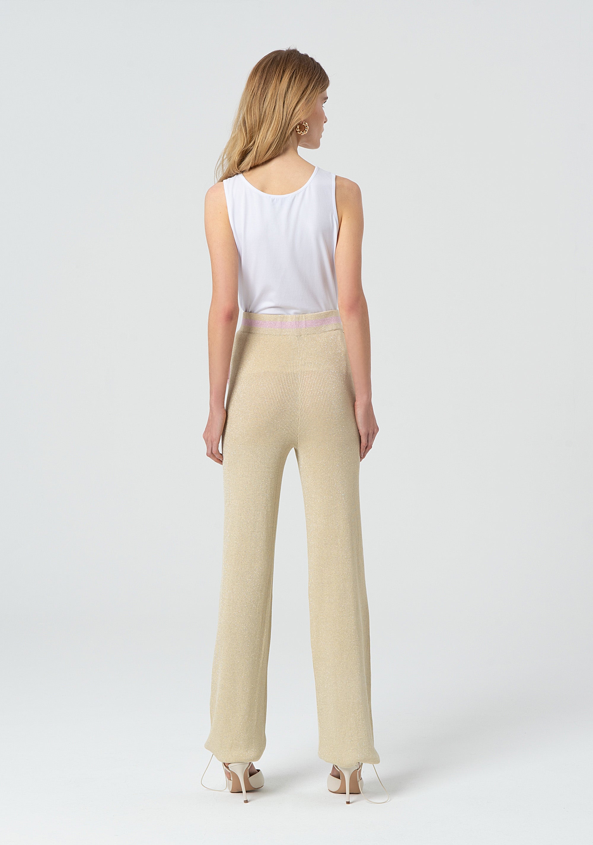 Knitted palazzo pant Fracomina FP25SV3009K51401-T07-4