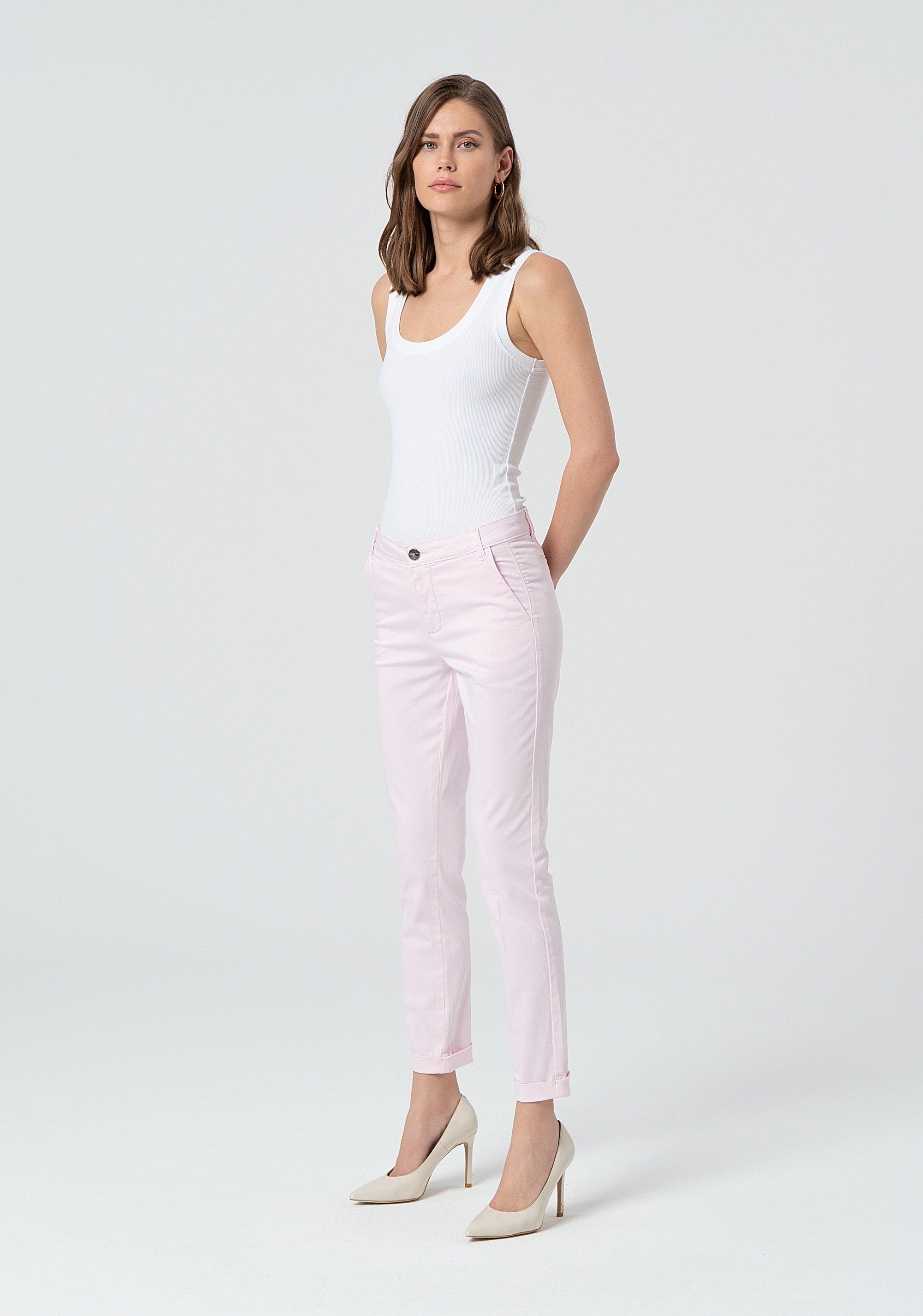 Pant regular fit made in satin Fracomina FP25SV4001W72001-238-3