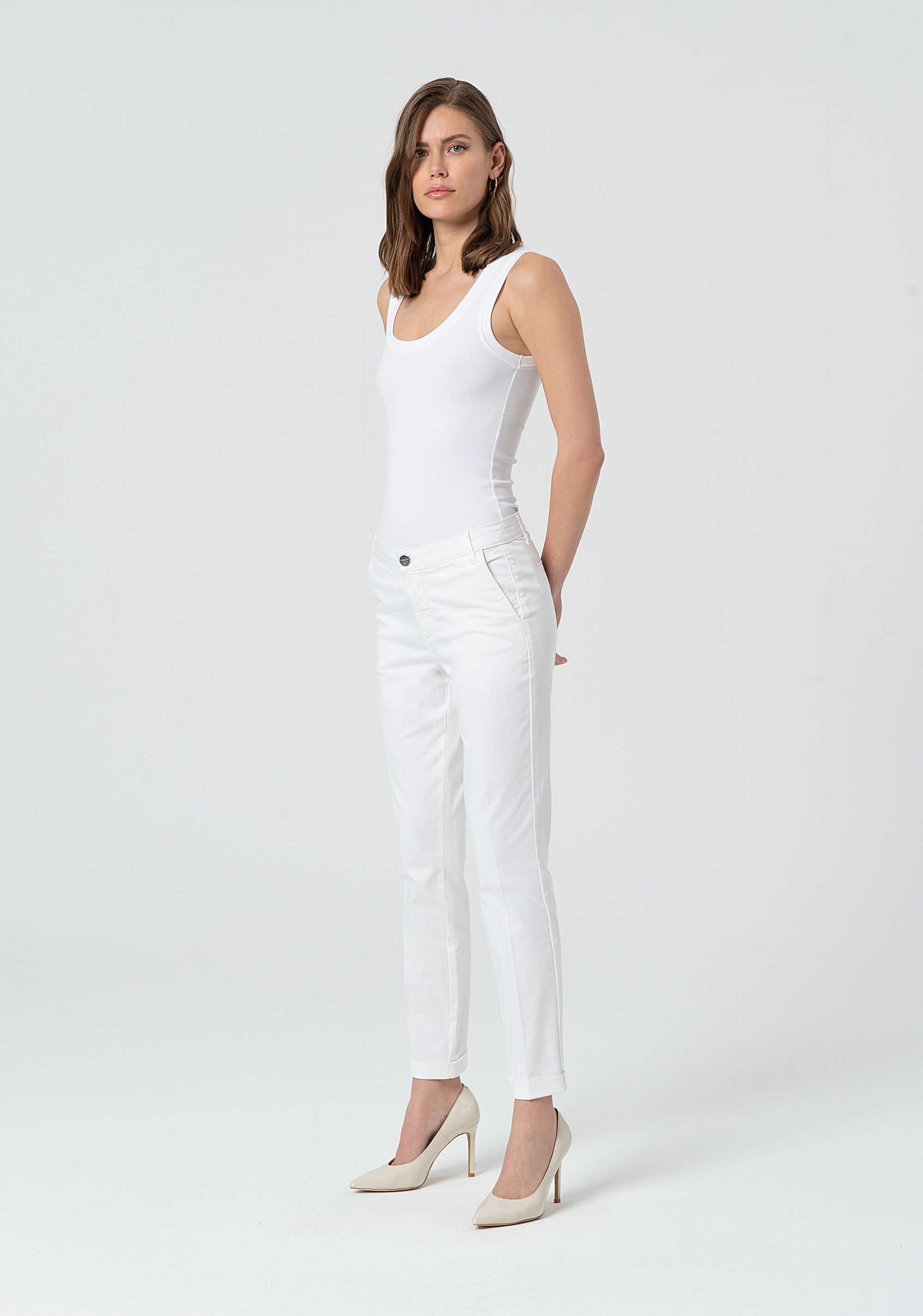 Pant regular fit made in satin Fracomina FP25SV4001W72001-278-3