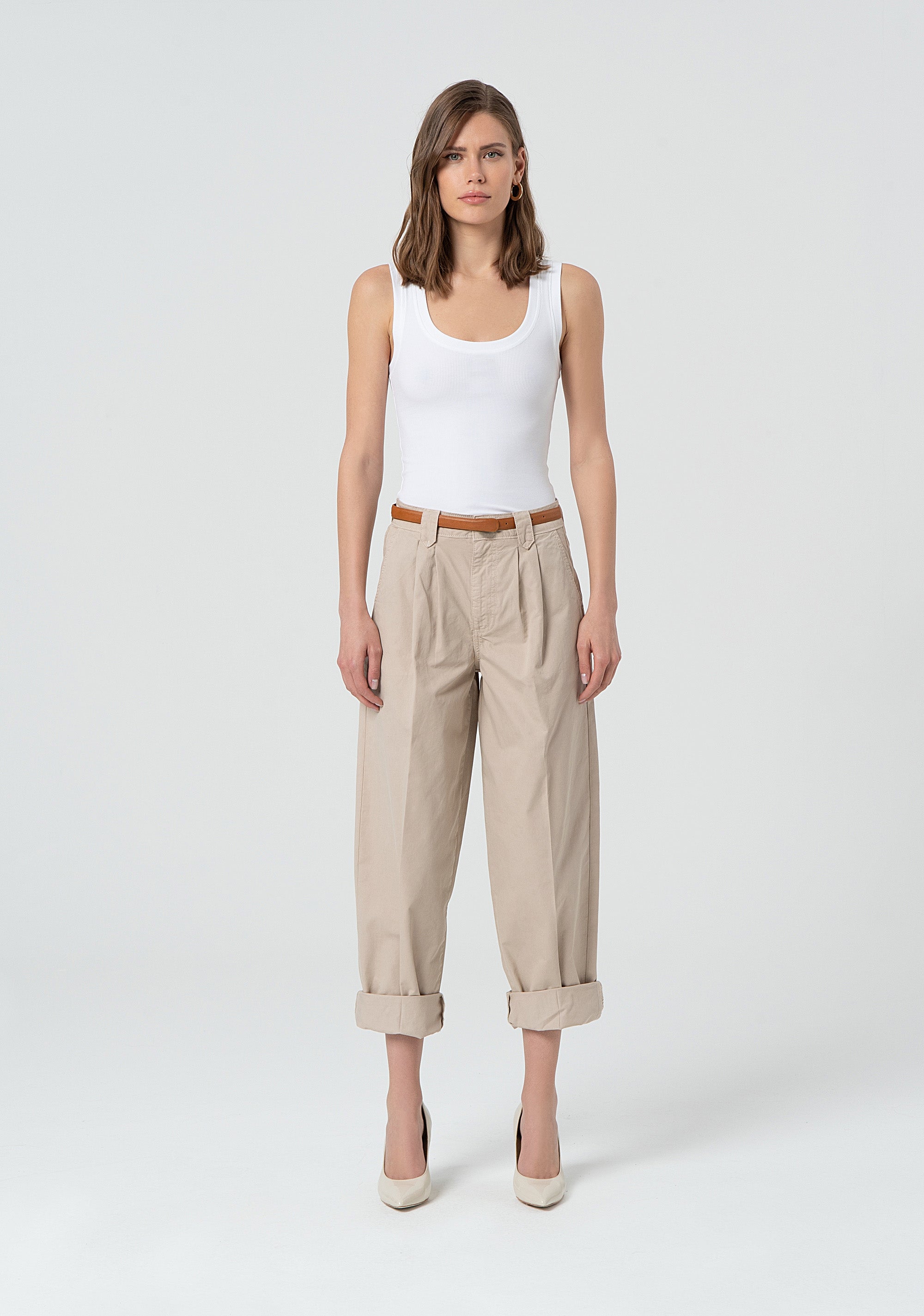 Pant carrot fit made in gabardine Fracomina FP25SVD014W77101-251-1