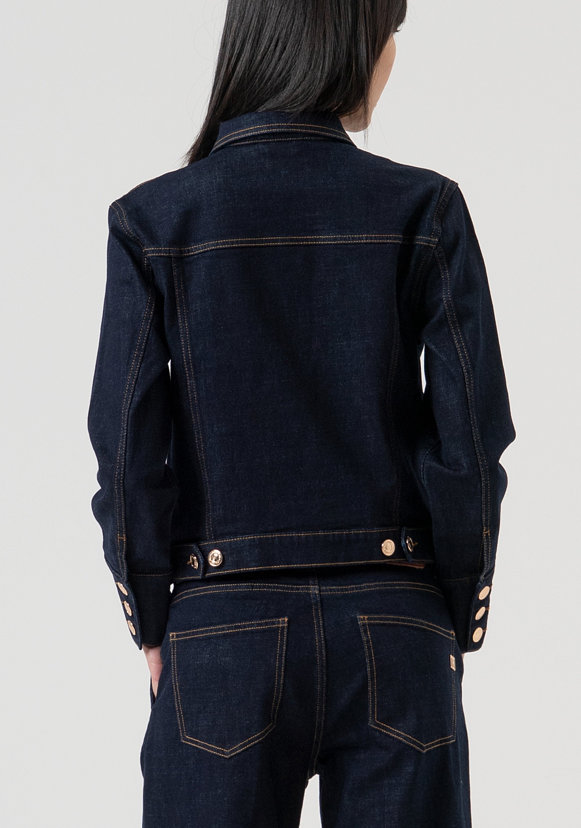 Denim jacket regular fit with raw wash Fracomina FP25WJ4006D40193-L23-4