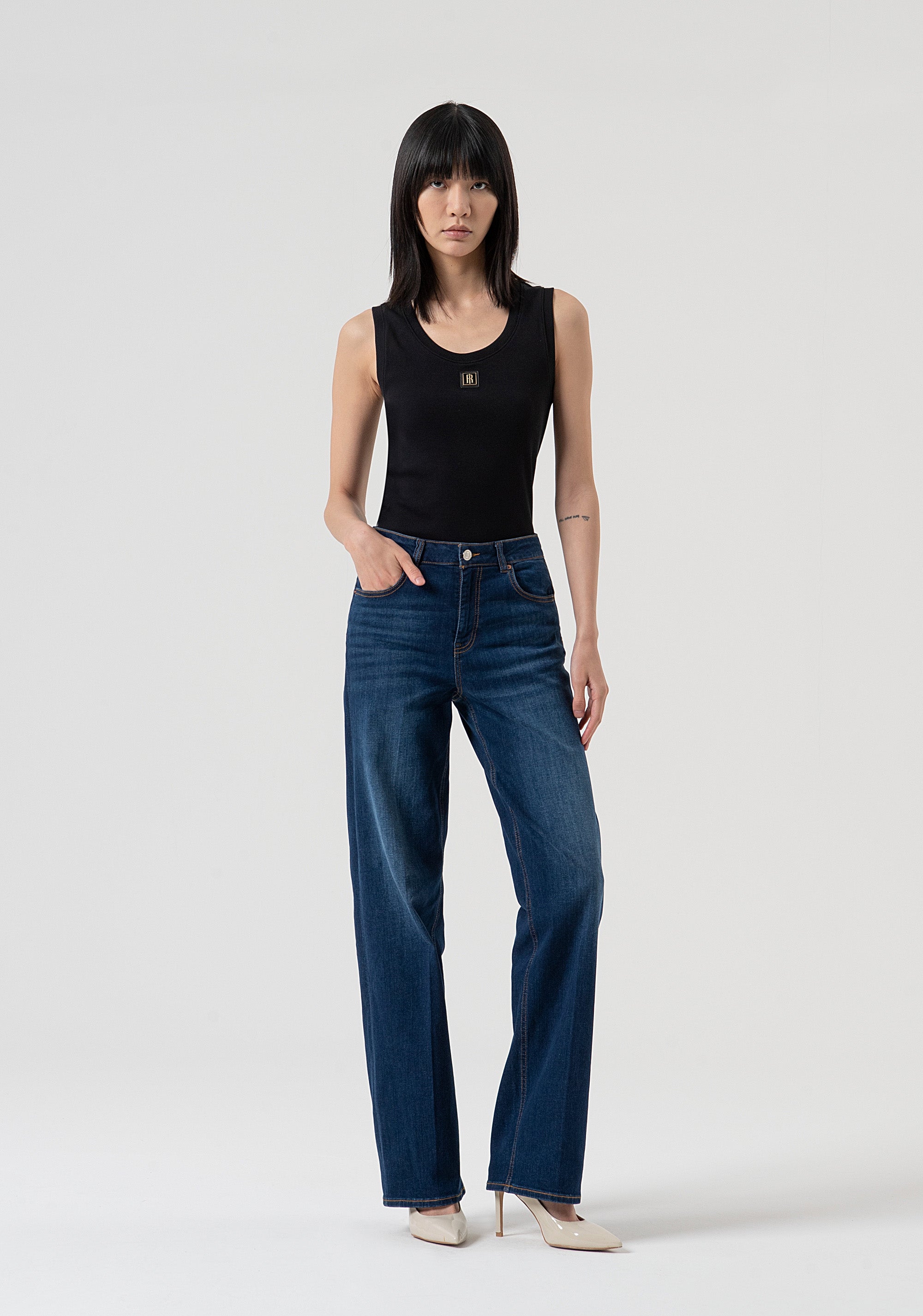 Jeans straight line with push-up effect Fracomina FP25WV8050D46002-987-2