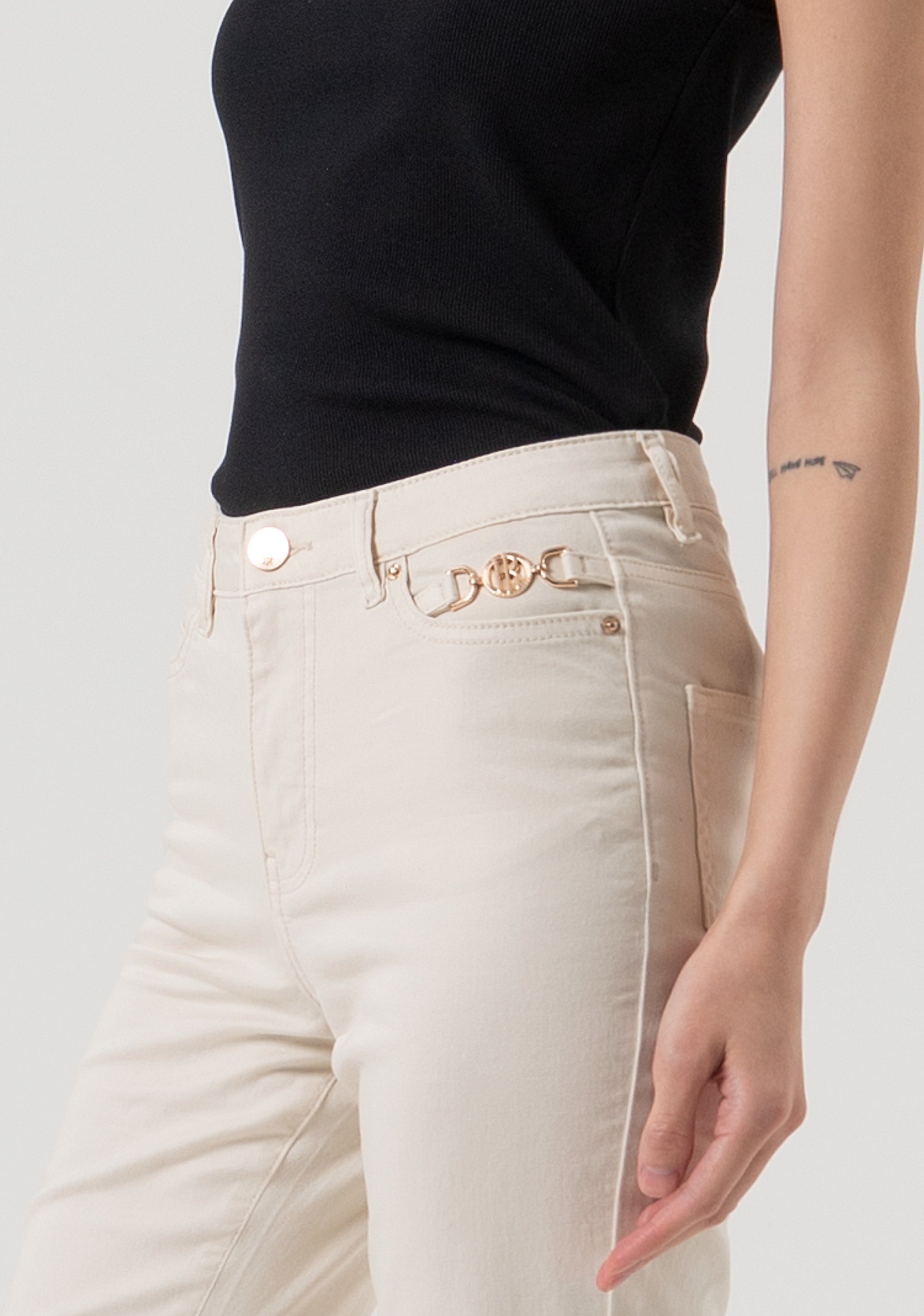 Jeans bootcut made in satin Fracomina FP25WVA012W72001-508-3