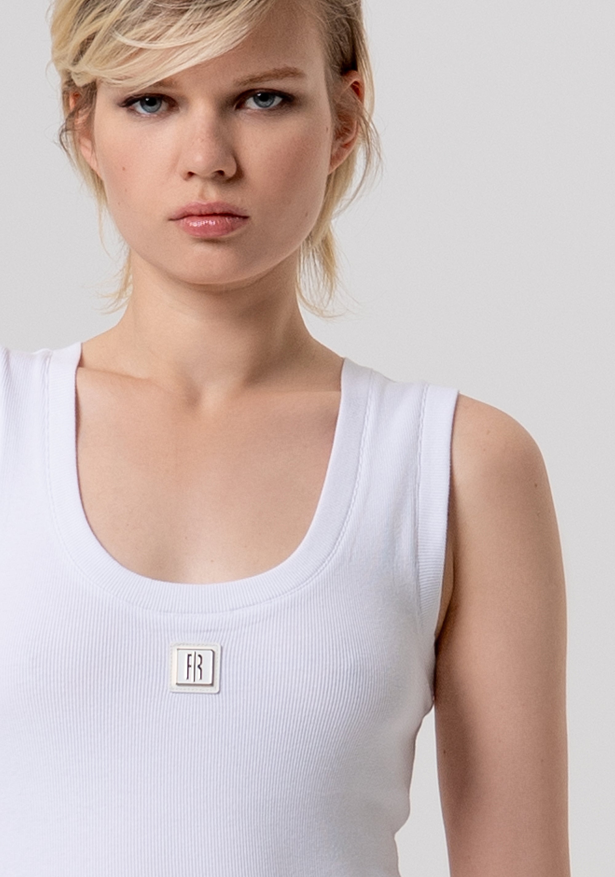 Tank top tight fit with ribs Fracomina FP26ST2001J40101-278-2