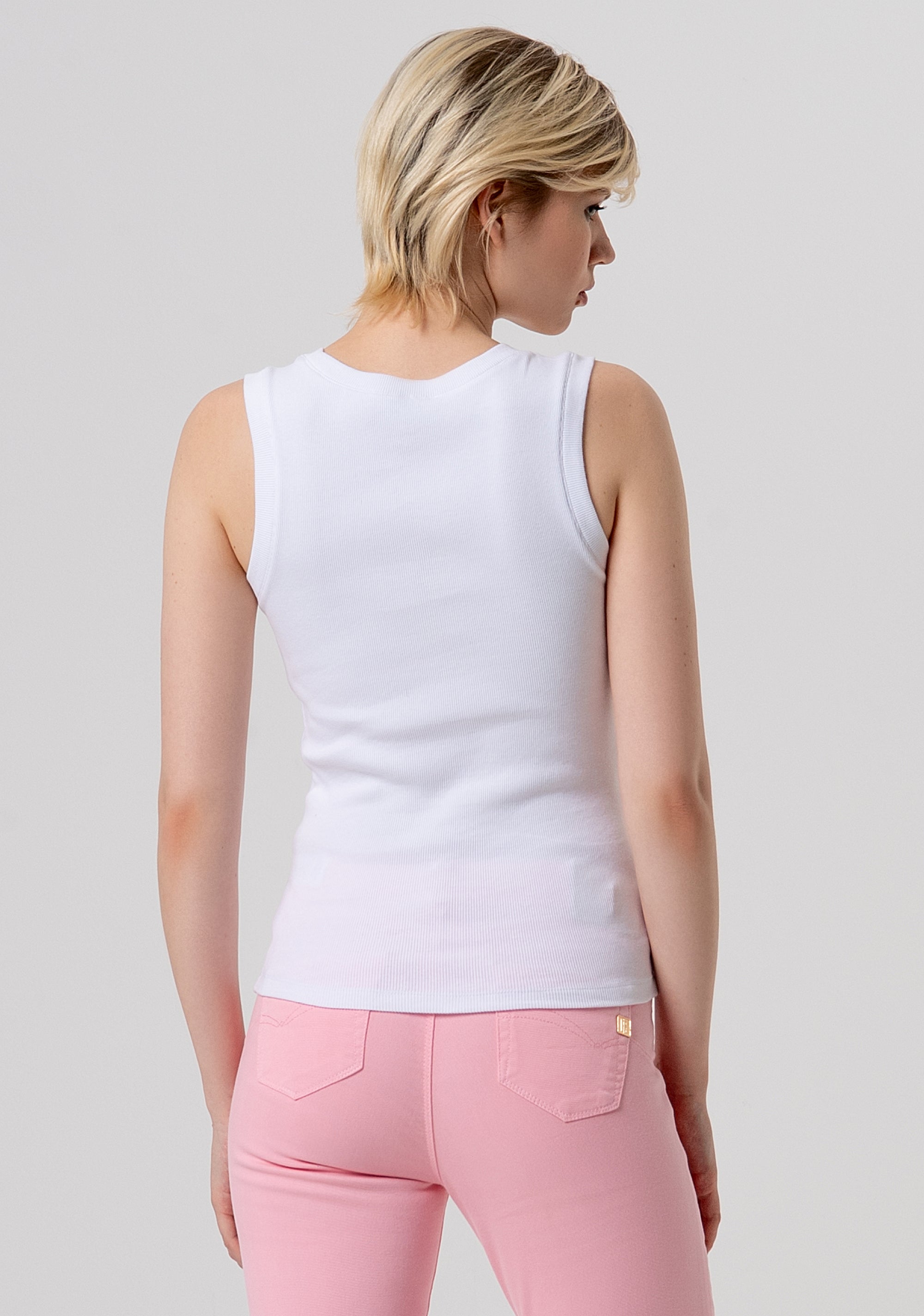 Tank top tight fit with ribs Fracomina FP26ST2001J40101-278-3