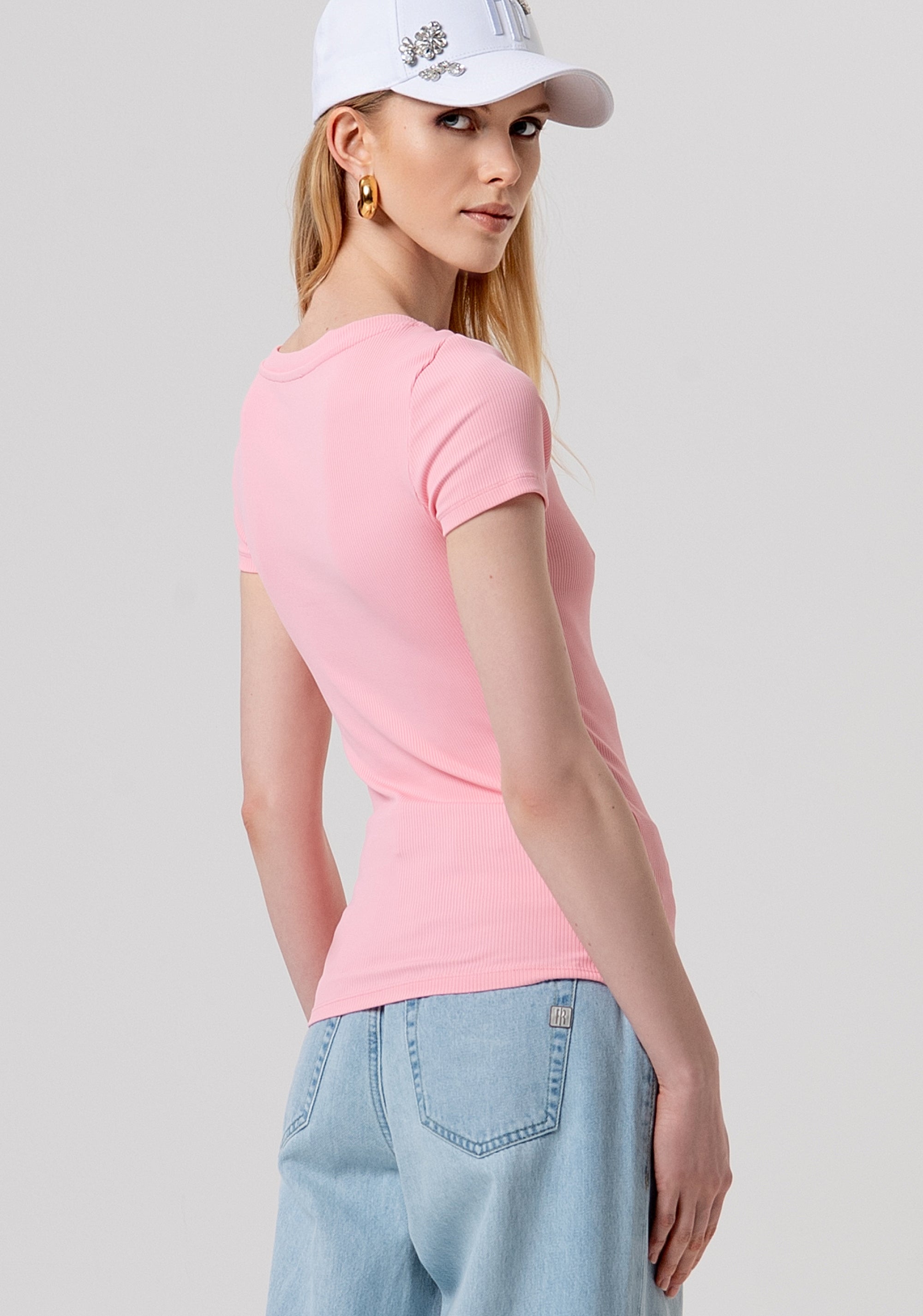 T-shirt slim fit with ribs Fracomina FP26ST3001J42701-107-3