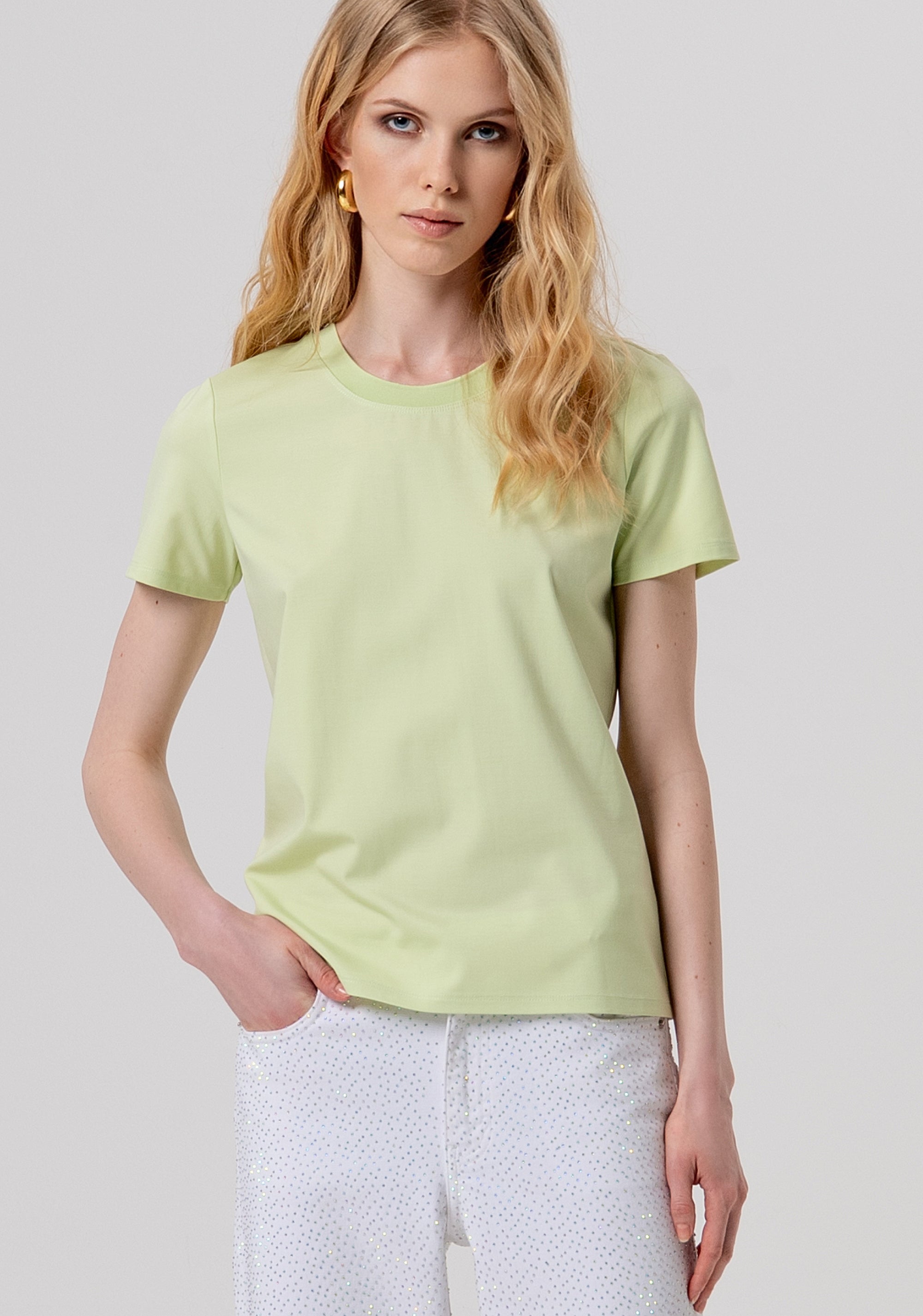 T-shirt regular fit made in jersey Fracomina FP26ST3014J43301-T99-1