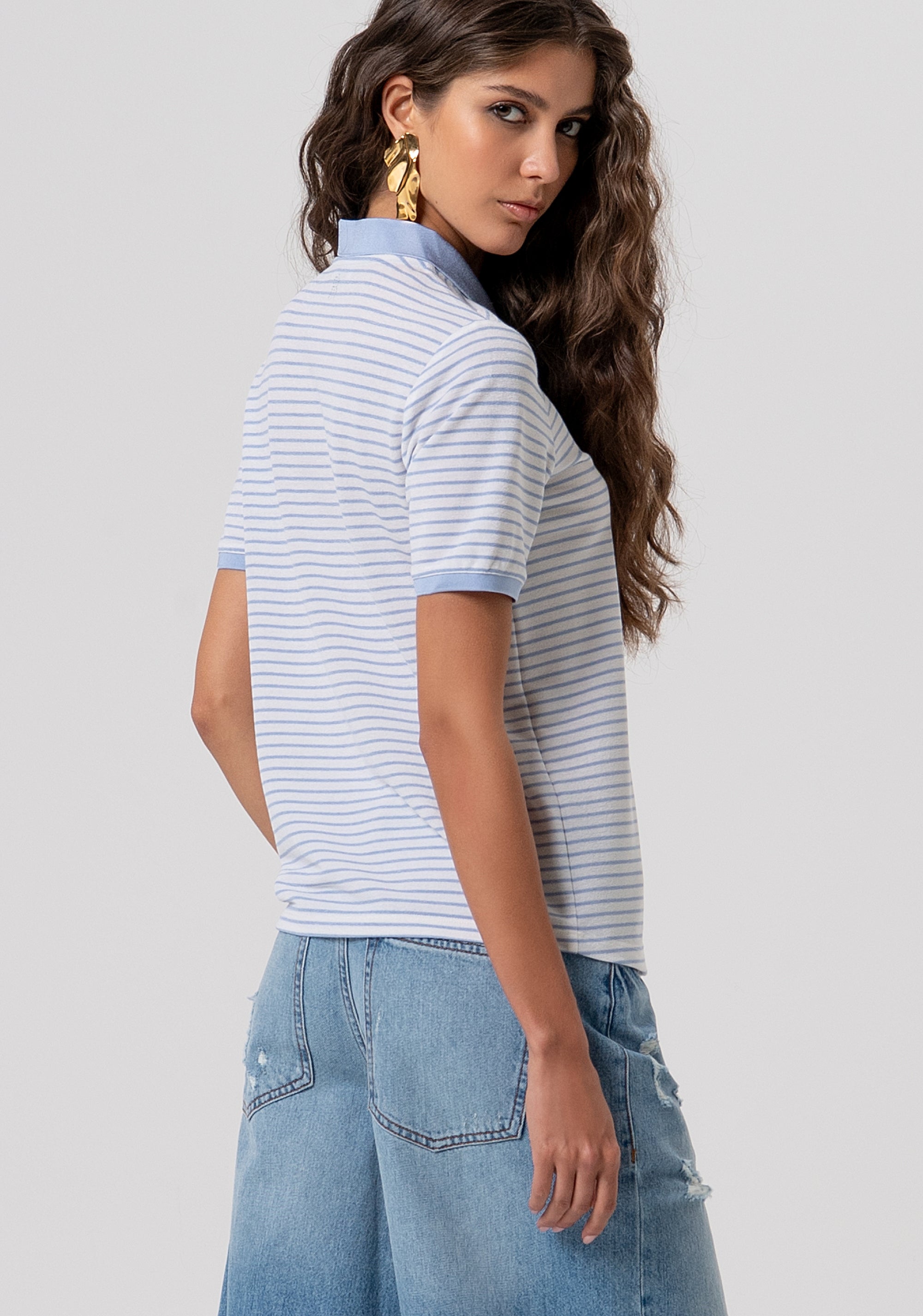 Polo T-shirt regular fit with stripes Fracomina FP26ST3021J490N8-I24-3