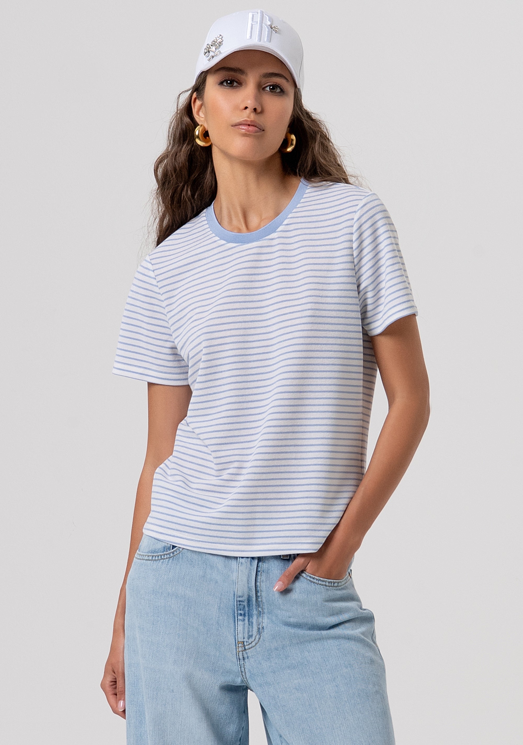 T-shirt regular fit with stripes Fracomina FP26ST3024J490N8-I24-1