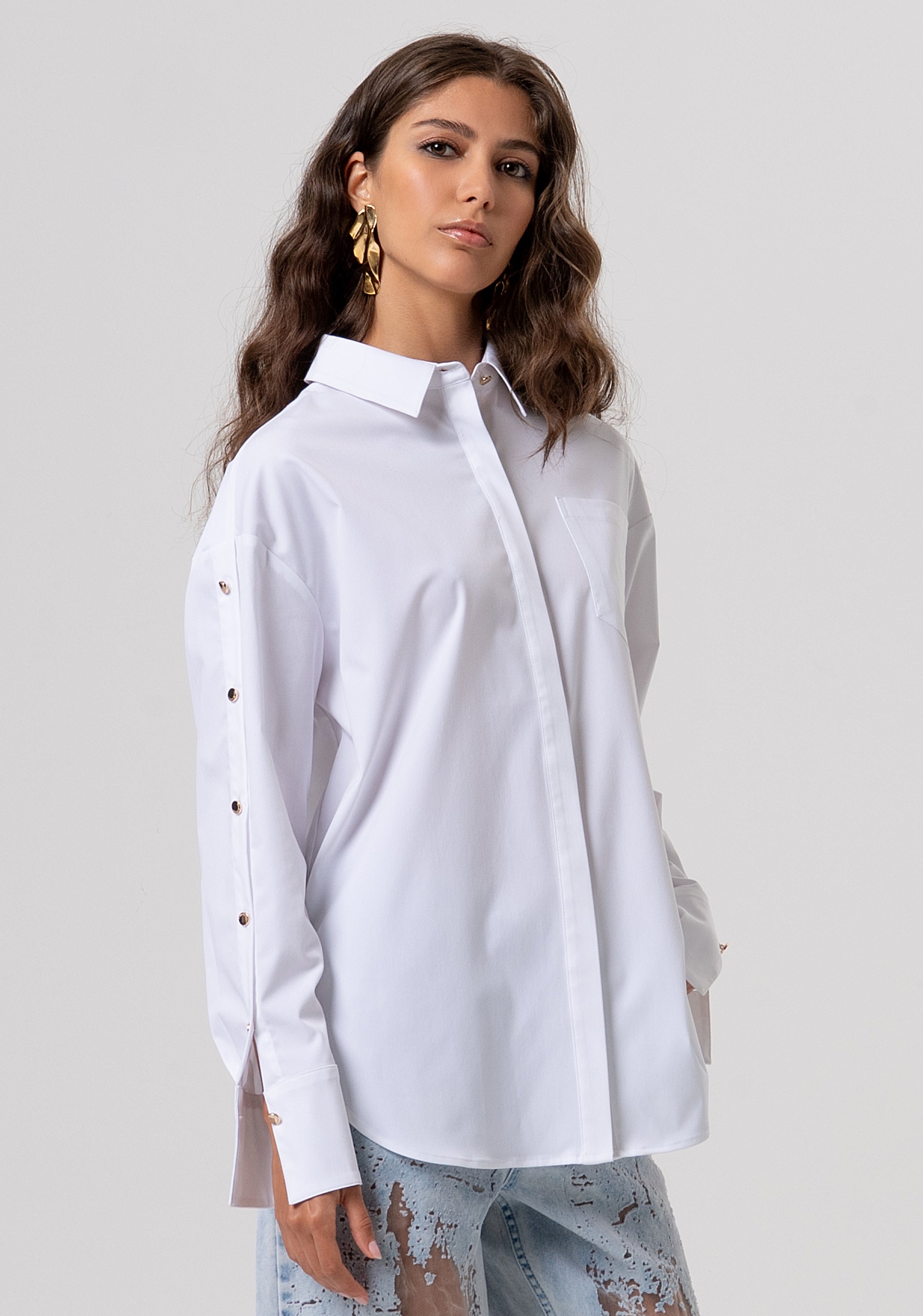 Shirt over fit made in popeline Fracomina FP26ST6005W83301-278-3