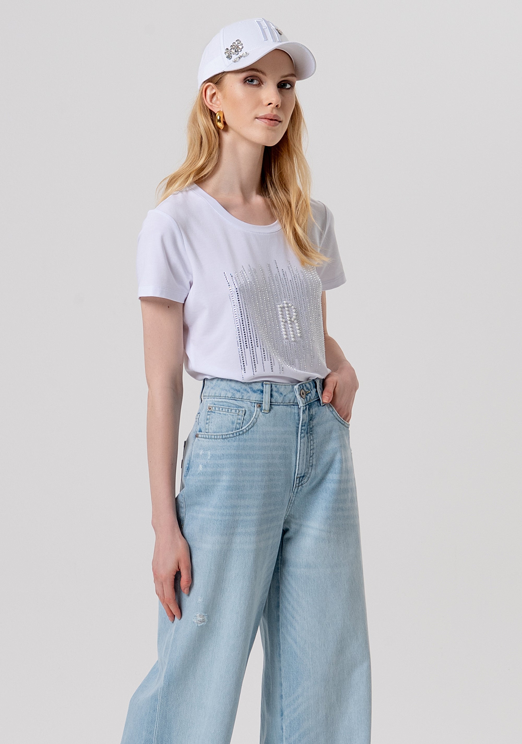 Jeans flare with bleached wash Fracomina FP26SV3015D47103-062-2