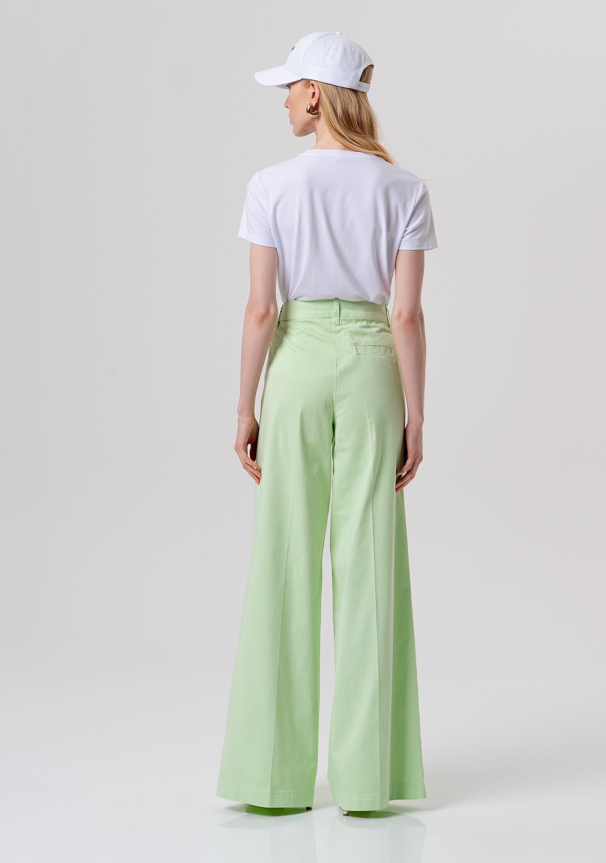 Flare pant made in cotton gabardine Fracomina FP26SV3035W42001-T99-3