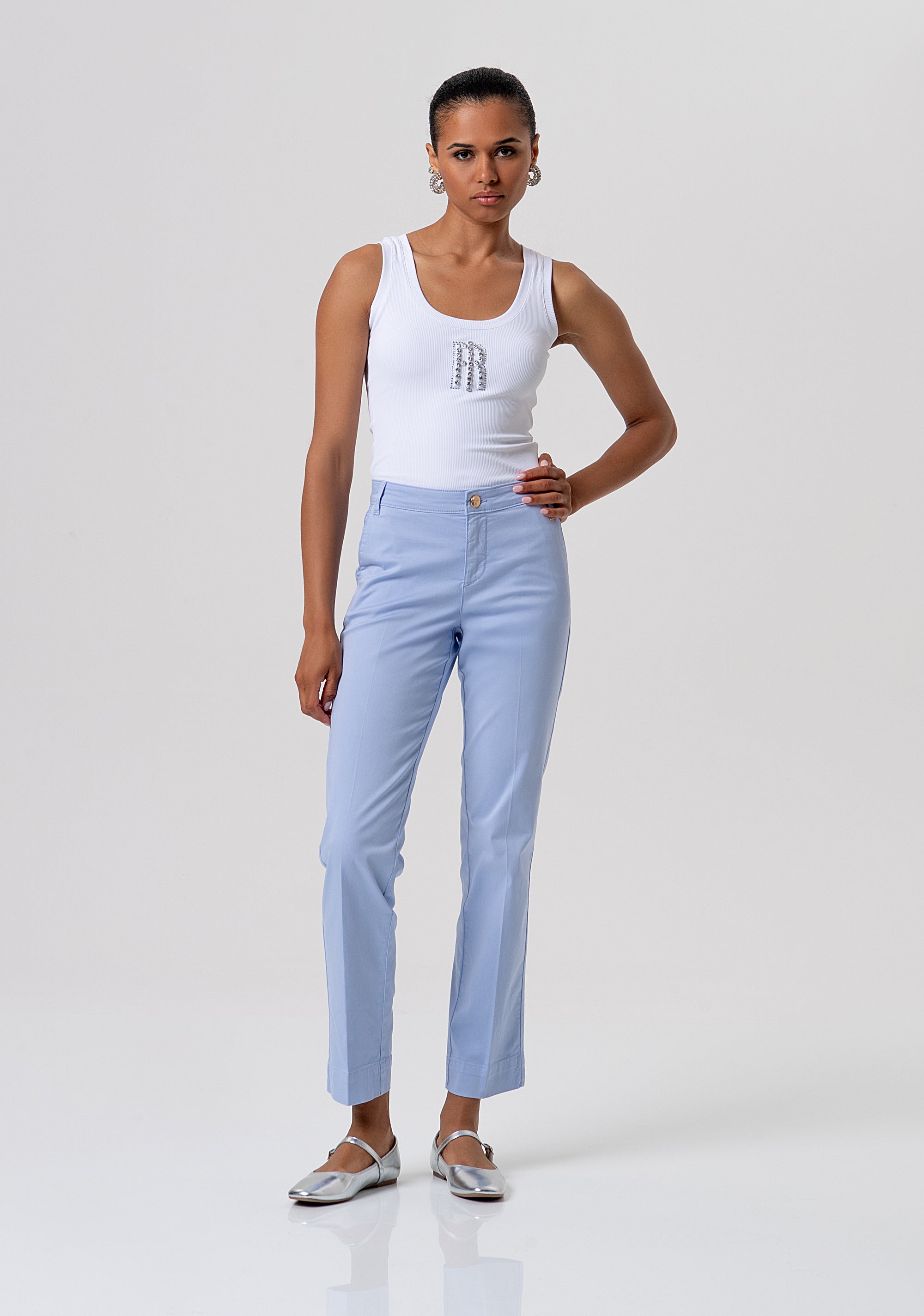 Chino pant regular fit made in gabardine Fracomina FP26SV4001W42001-175-1