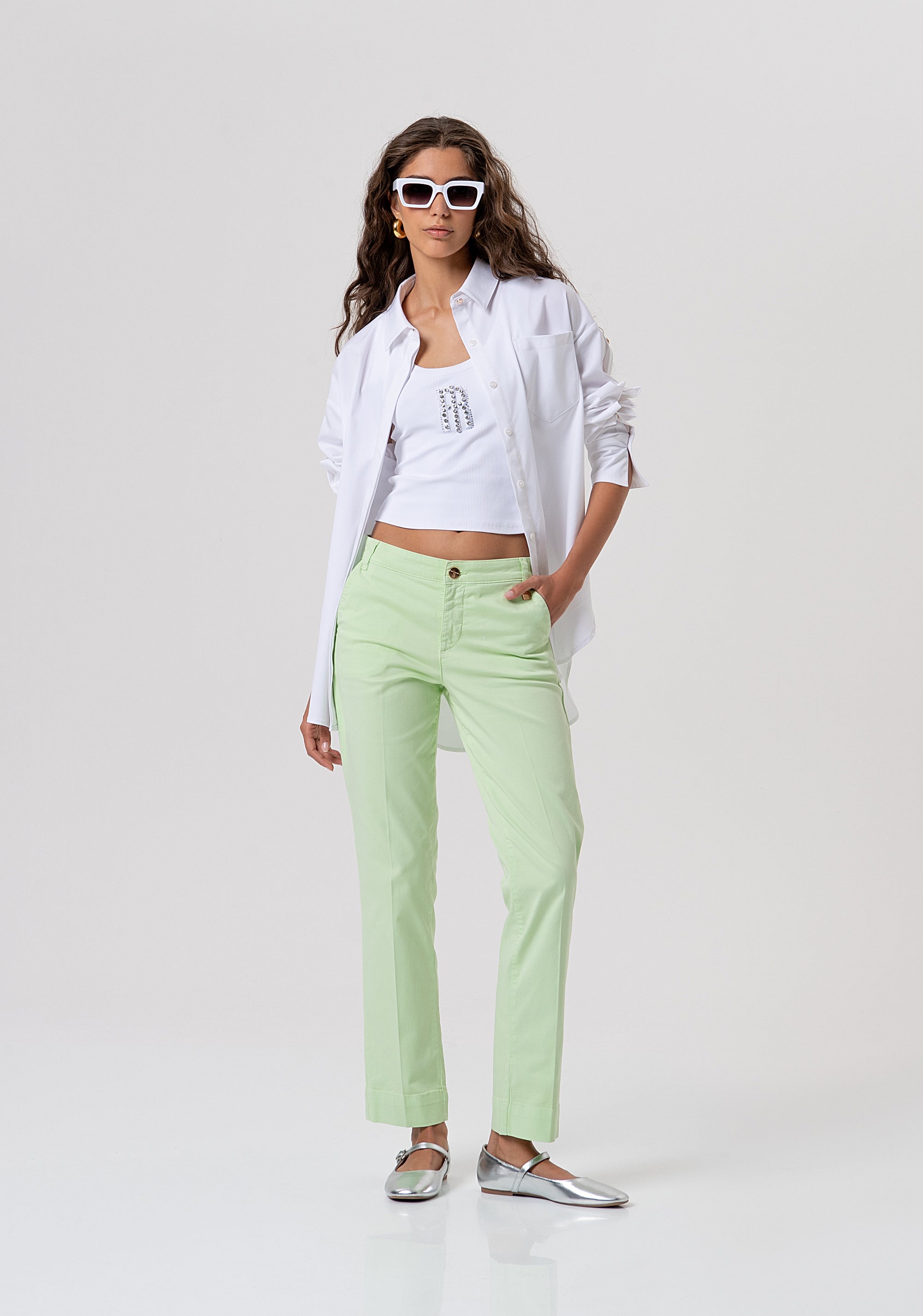 Chino pant regular fit made in gabardine Fracomina FP26SV4001W42001-T99-4