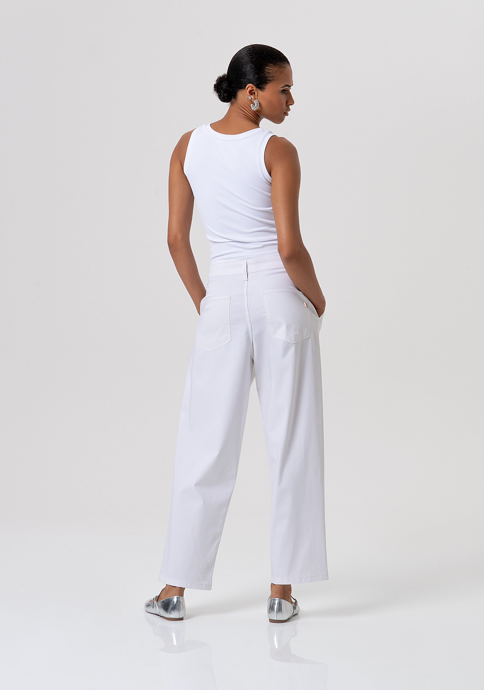 Chino balloon style carrot pant Fracomina FP26SV4006W42001-278-3