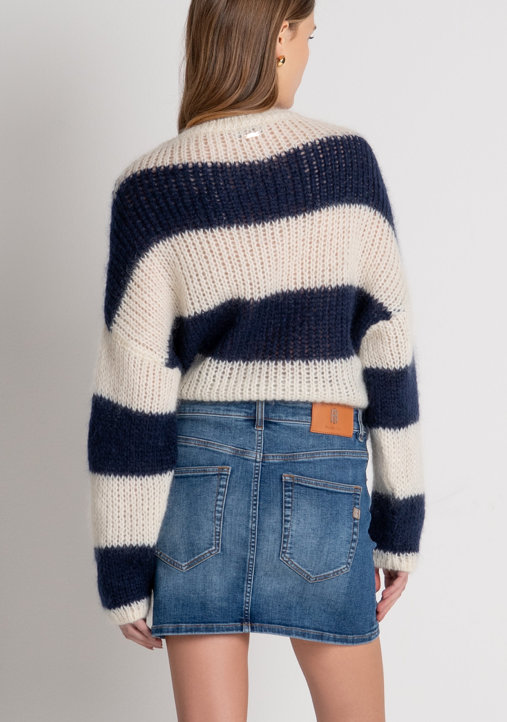 Mini skirt slim fit made in denim with middle wash Fracomina FP26WG5002D46002-4