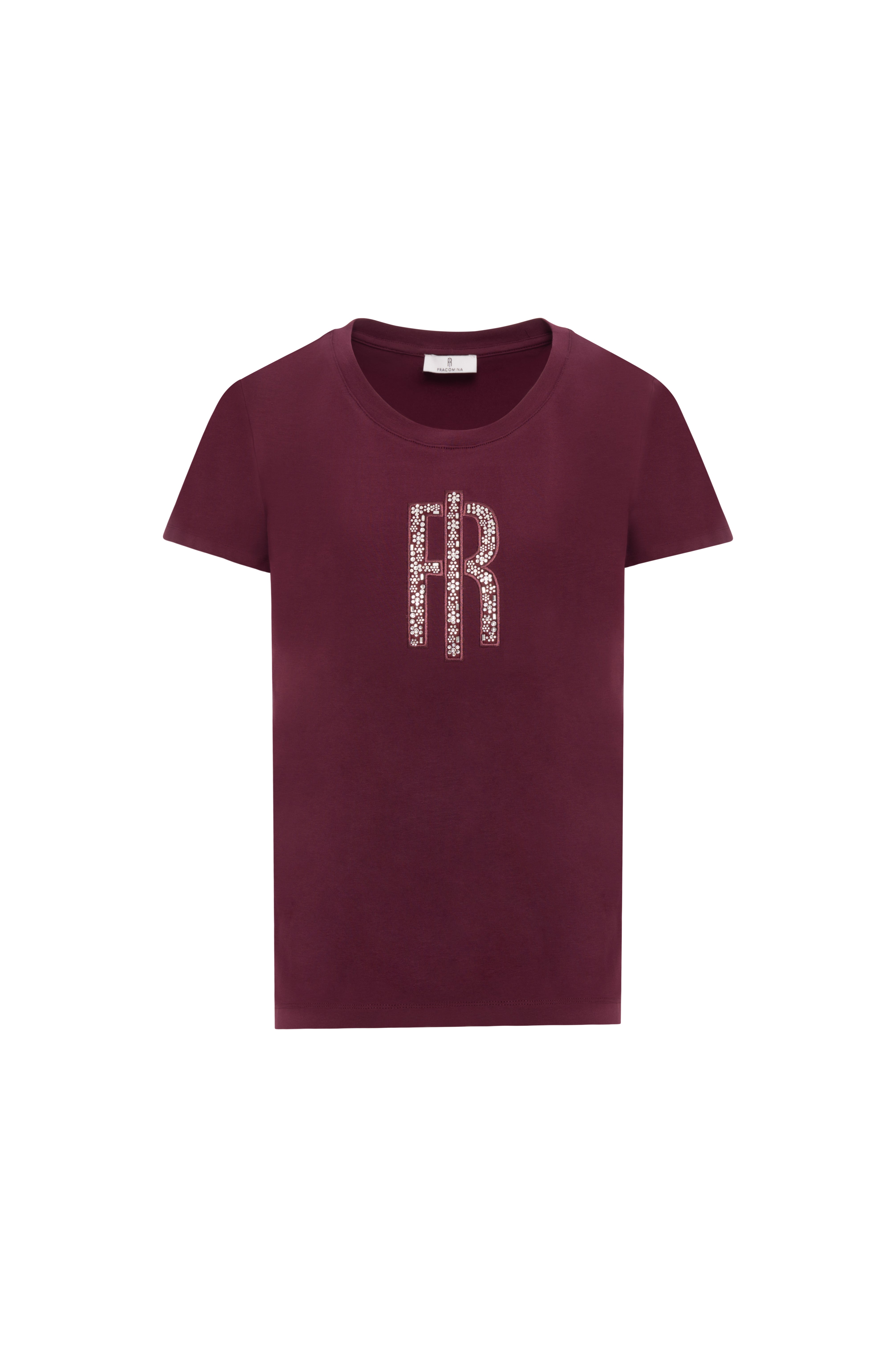 T-shirt slim fit made in stretch cotton jersey Fracomina FP26WT3002J401N5-KF4-2