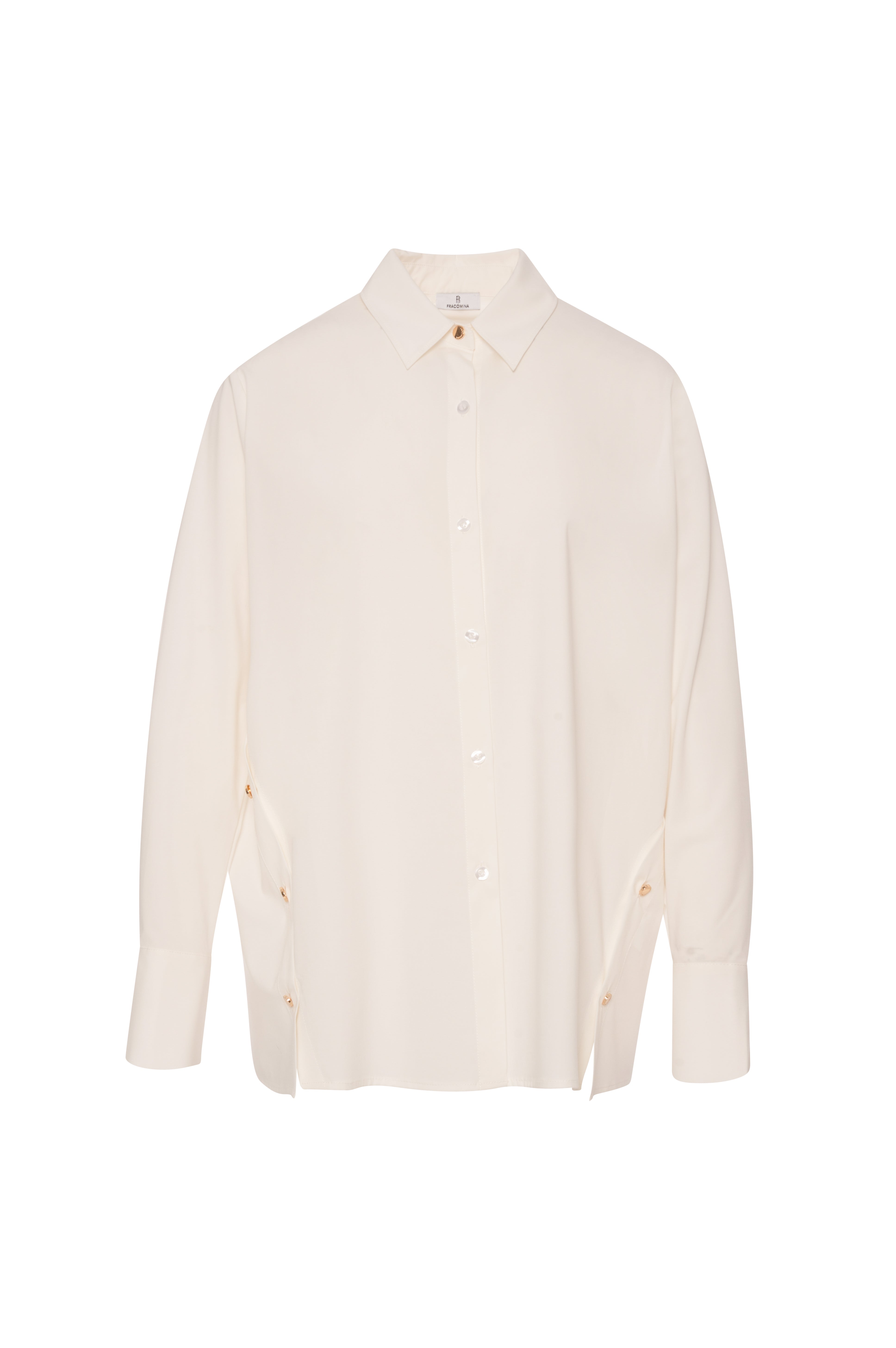Shirt over fit with buttons at the bottom Fracomina FP26WT6008W58401-K17-1