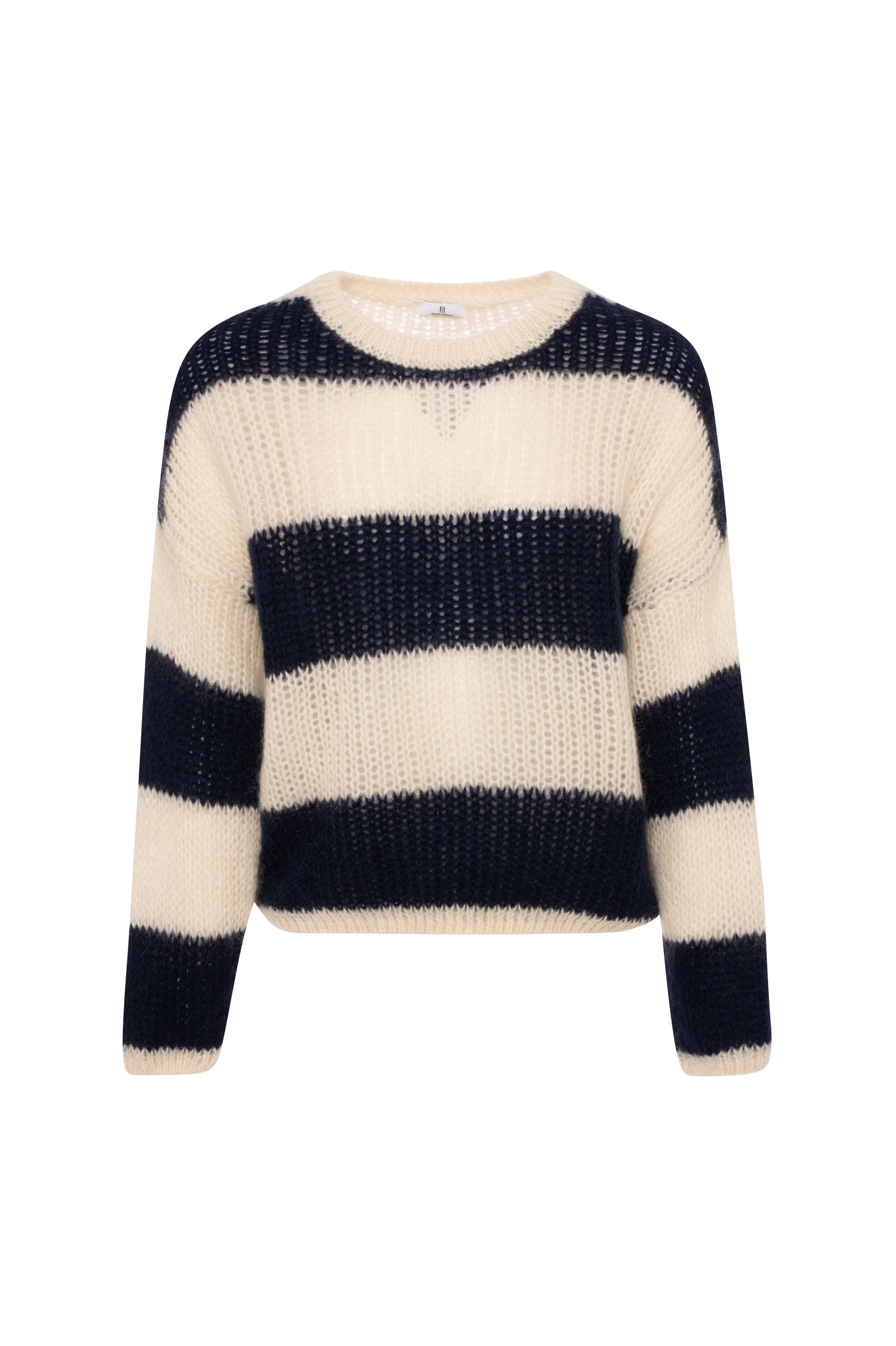 Knitwear regular fit with stripes made in wool and mohair Fracomina FP26WT7045K566N8-K57-1