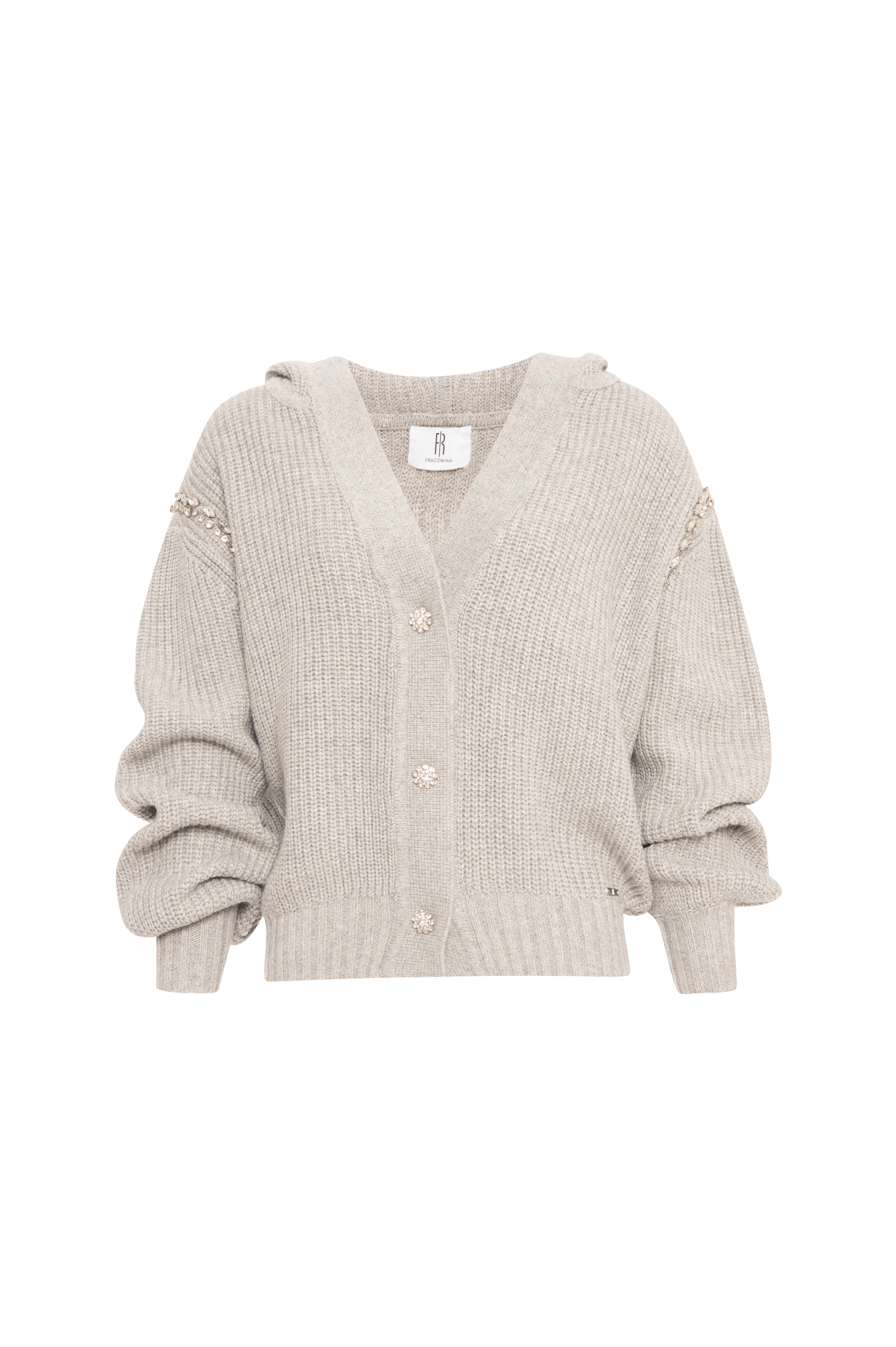 Knitted cardigan regular fit made in wool Fracomina FP26WT8025K460D9-KF5-1