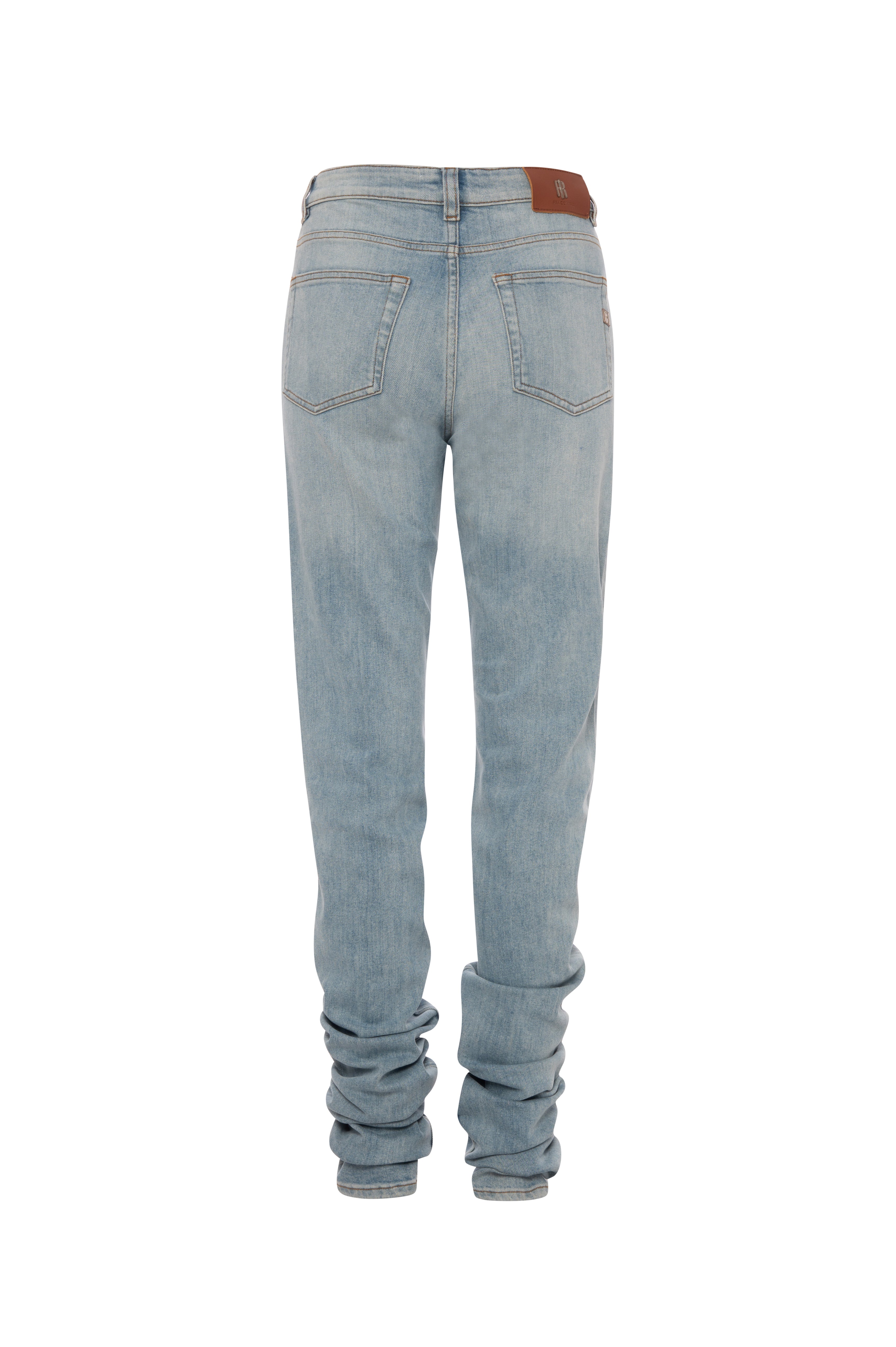 Long jeans made in denim with light vintage wash Fracomina FP26WV2011D45003-KG2-2