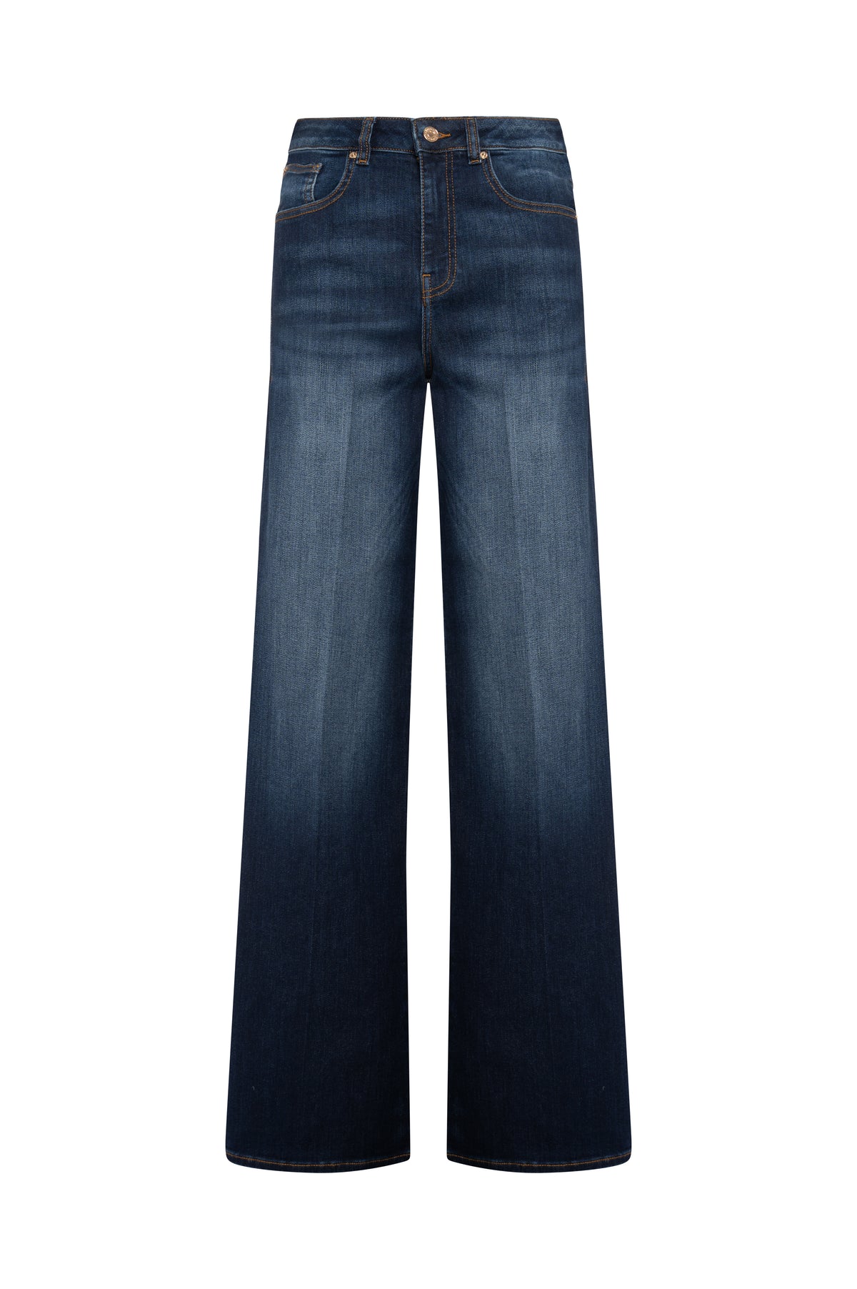 Jeans flare made in denim with middle dark wash Fracomina FP26WV3015D46001-K60-1