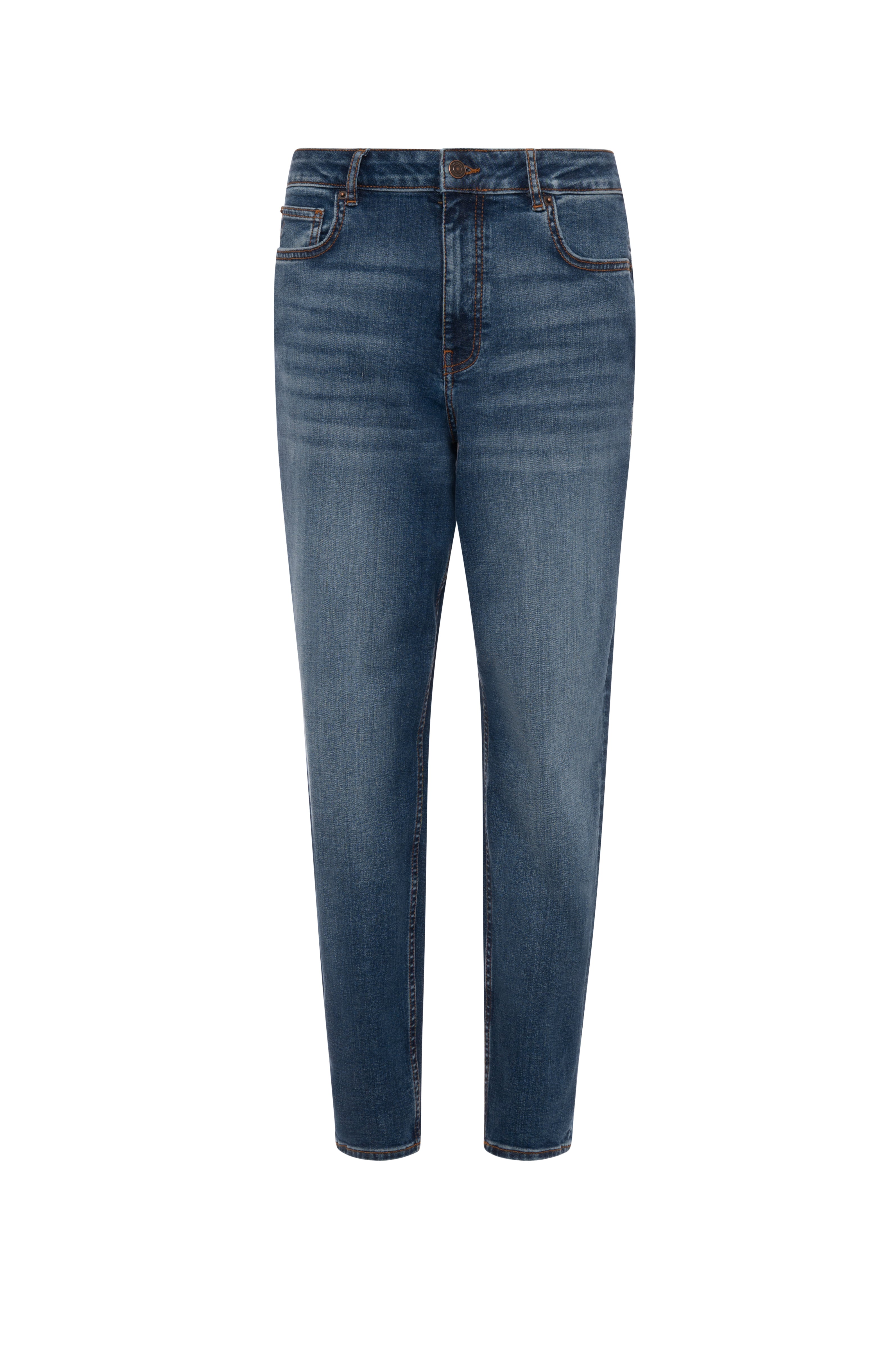 Jeans mom fit made in denim with middle wash Fracomina FP26WVD005D46002-KG1-1