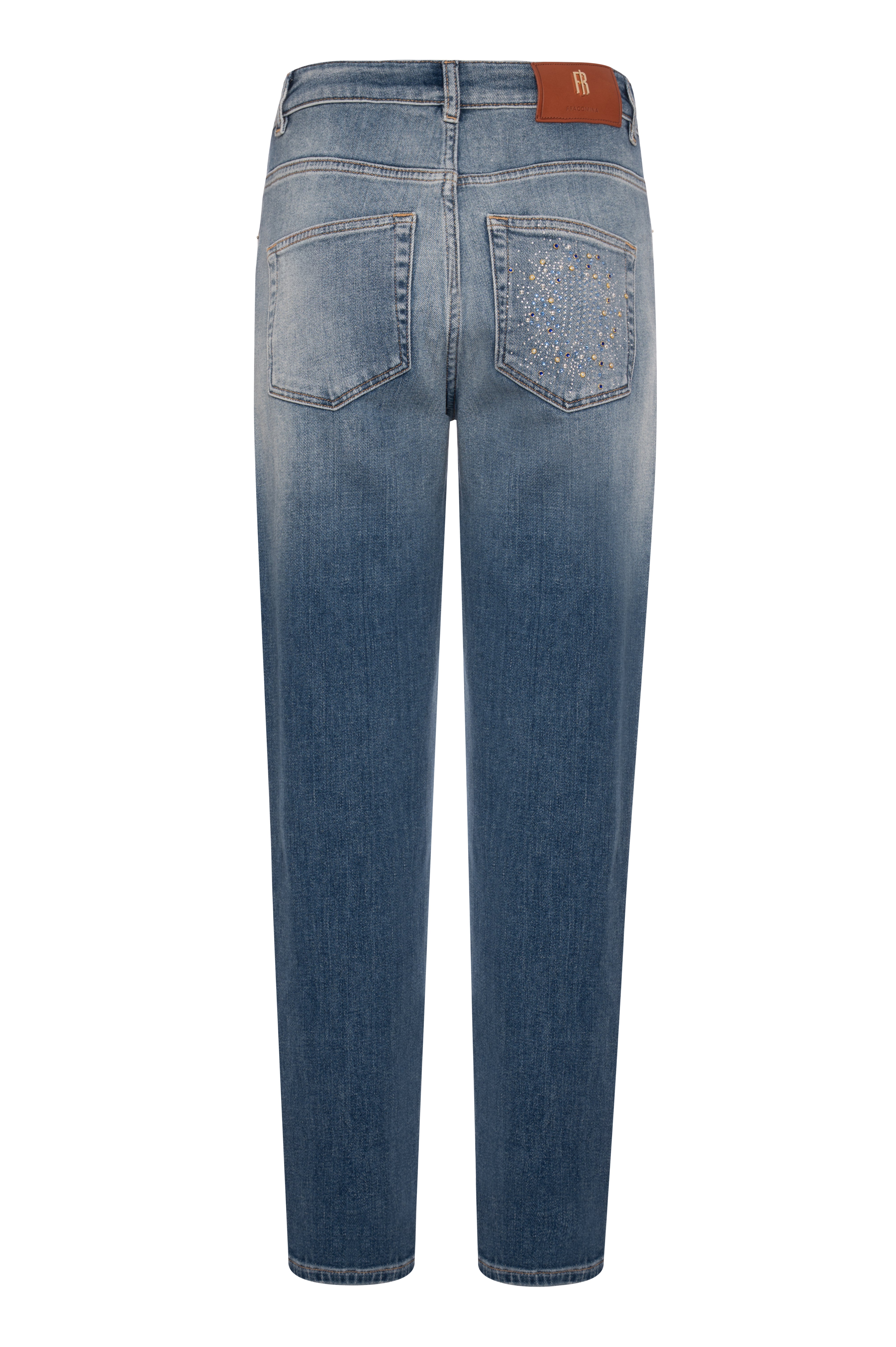 Jeans mom fit made in denim with middle strong wash Fracomina FP26WVD005D460P2-K85-2
