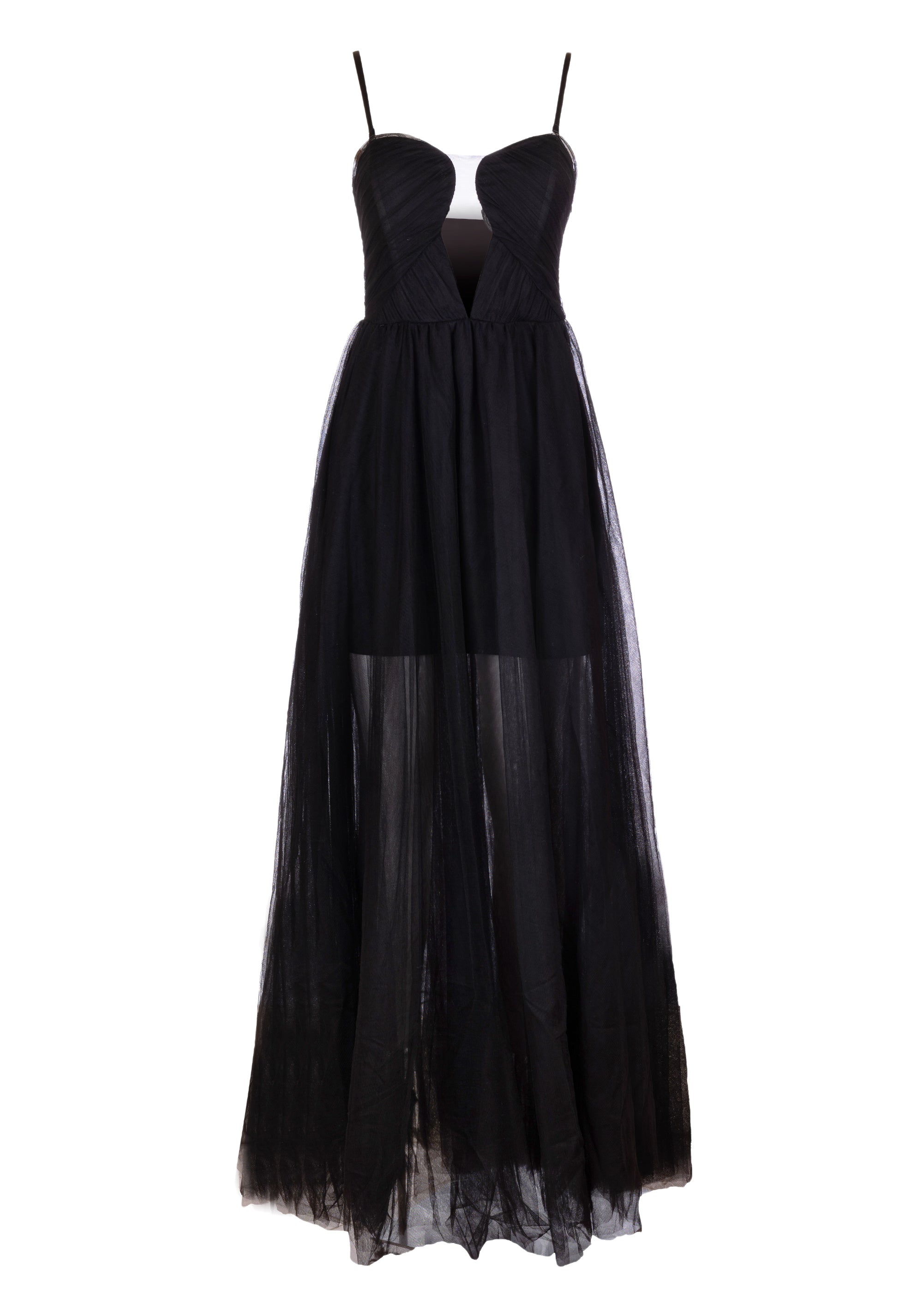 Long dress regular fit made in tulle Fracomina FQ23WD3010W52901-053-1_622b10b5-1b57-46a9-9997-437e0ccc4c67