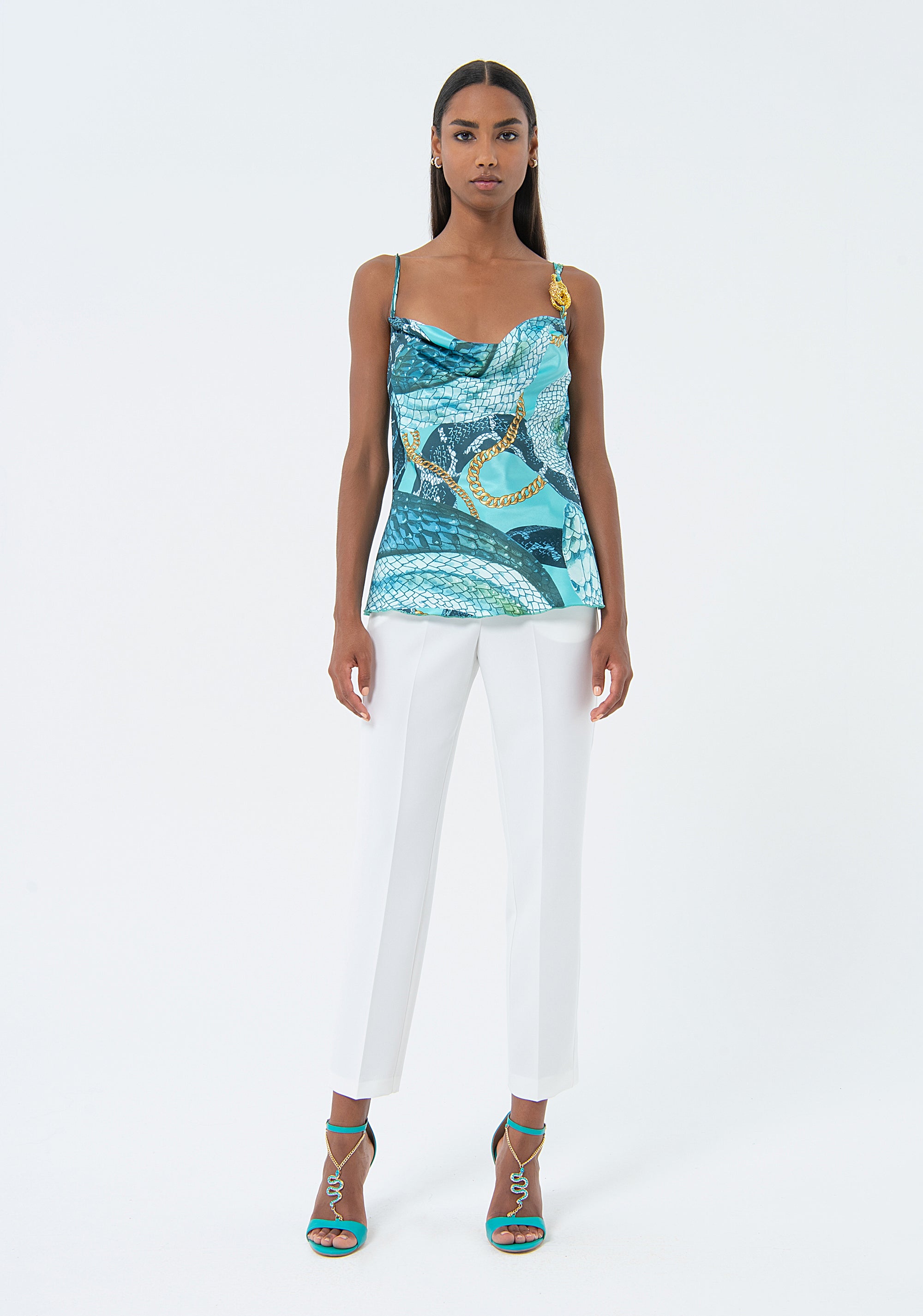 Tank top with animalier pattern Fracomina FQ24ST2005W470N4-S51-2