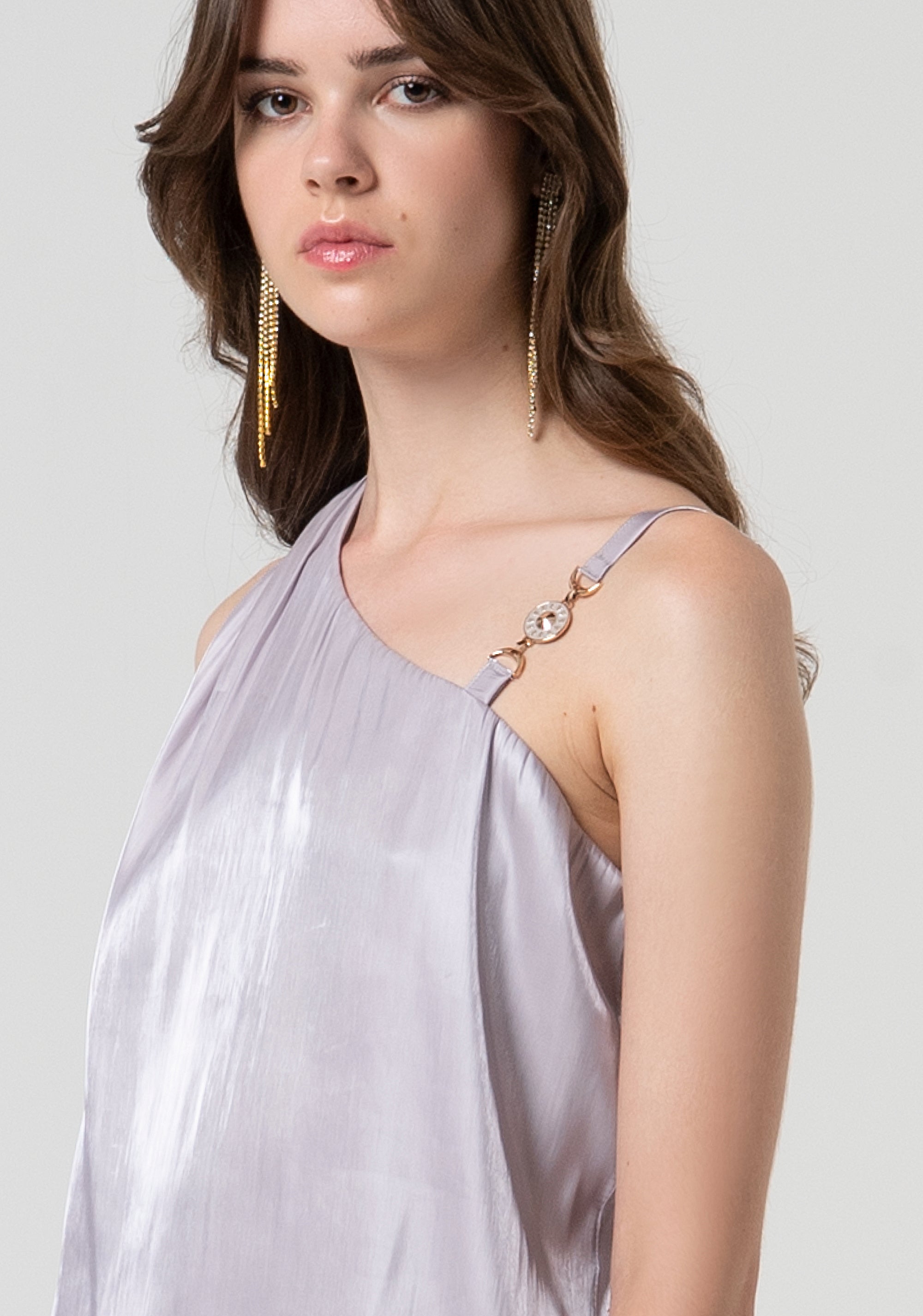 Tank top made in satin Fracomina FQ25ST1004W797T4-389-2