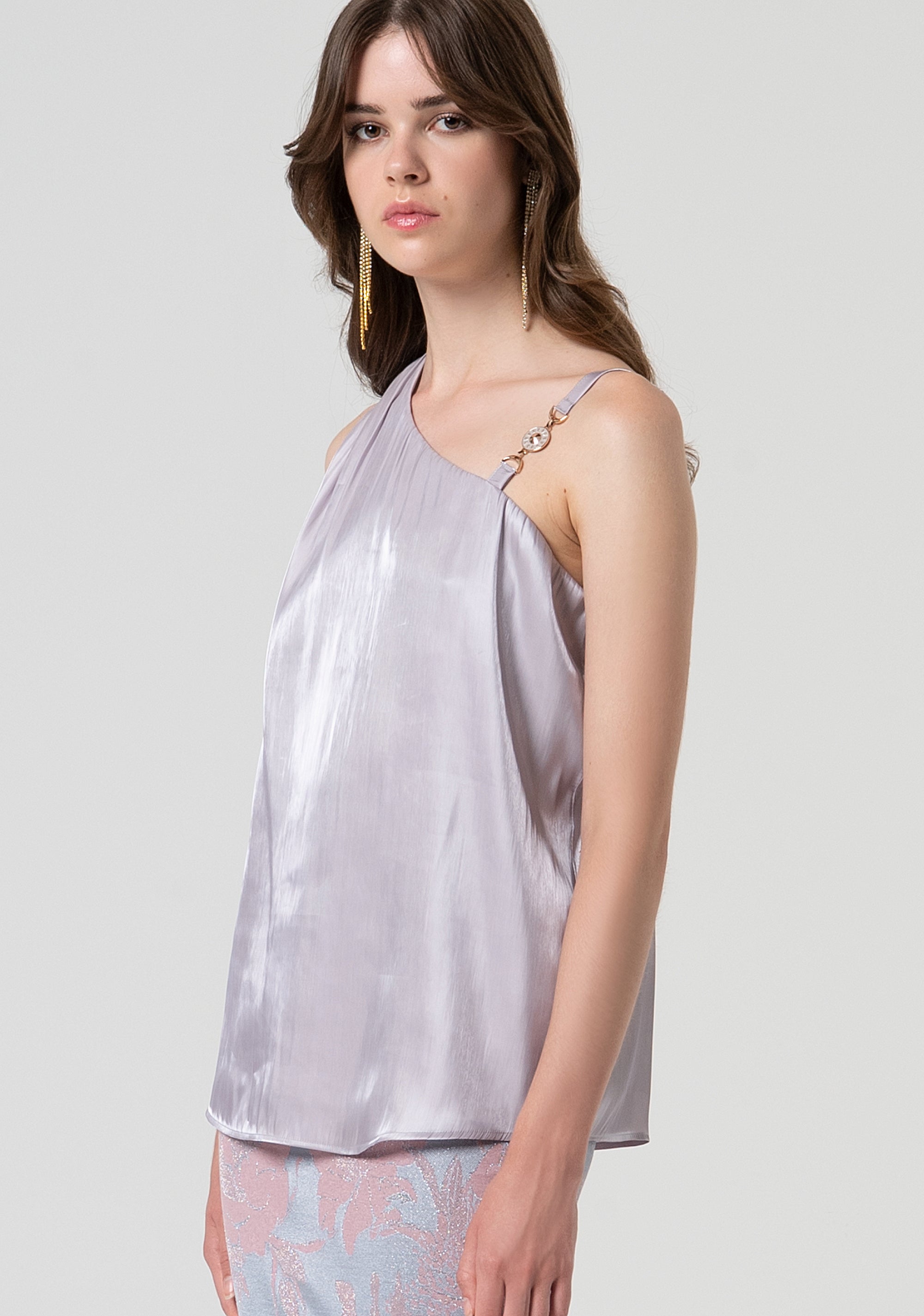 Tank top made in satin Fracomina FQ25ST1004W797T4-389-3