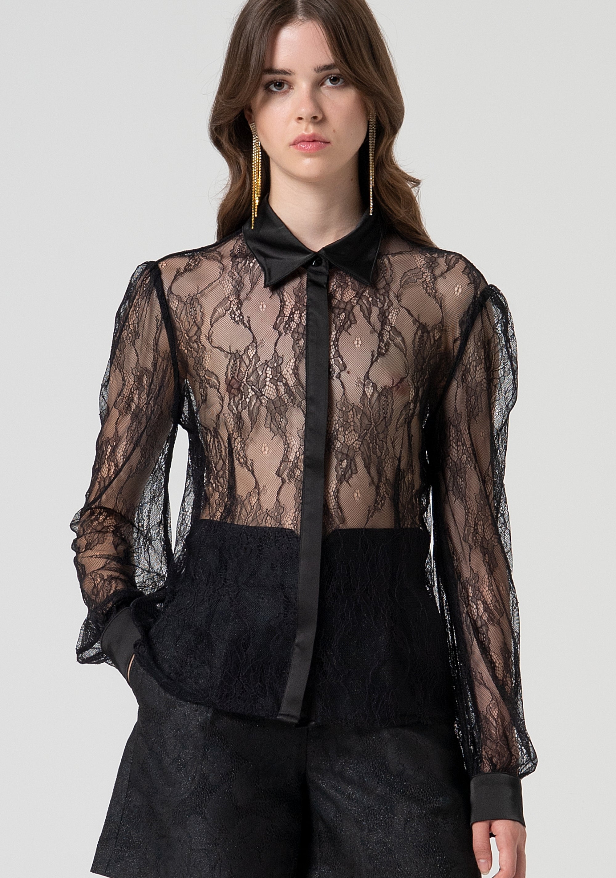 Shirt regular fit made in lace Fracomina FQ25ST6001W62401