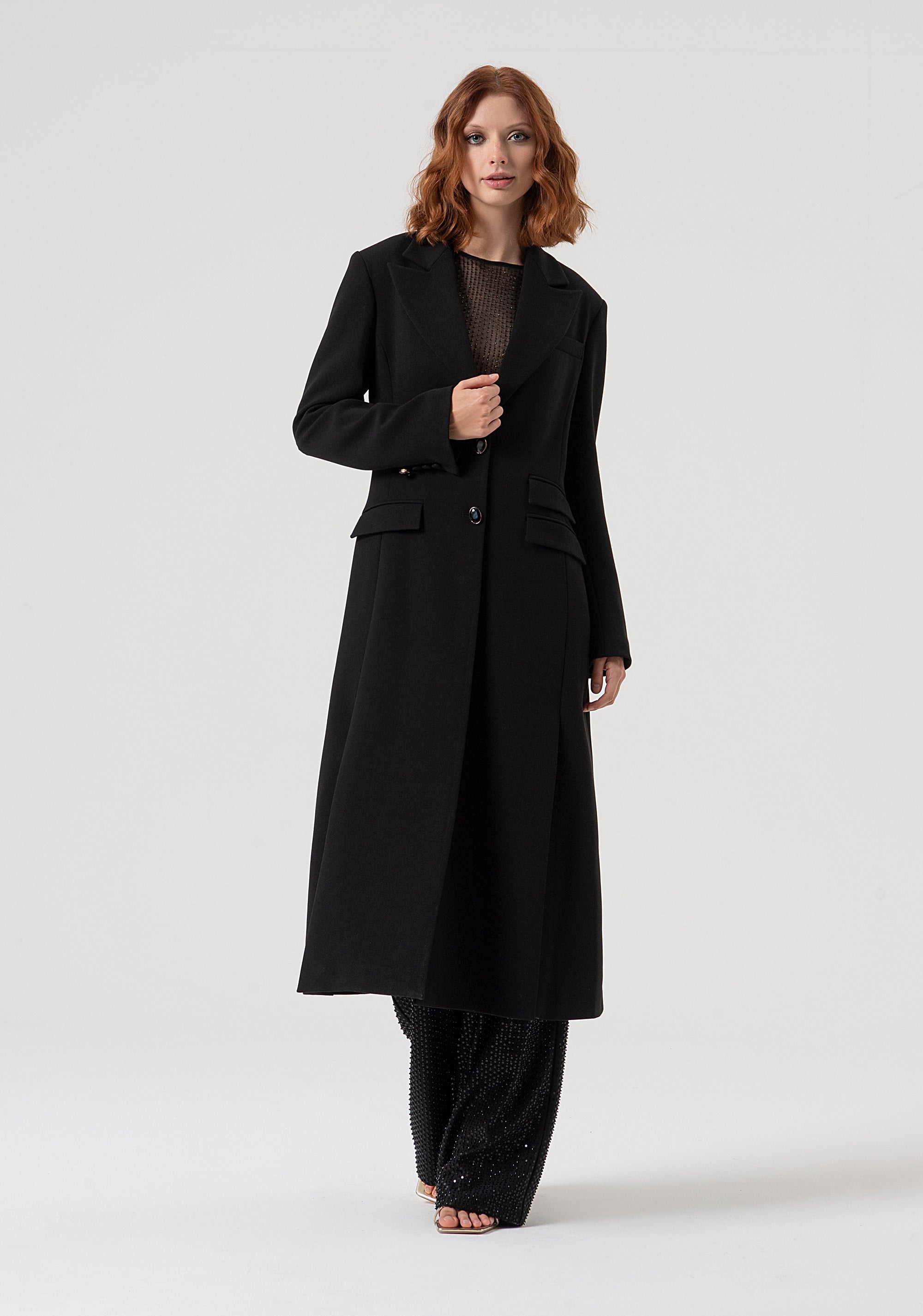 Long coat regular fit single breasted Fracomina FQ25WC1002W48701-053-1