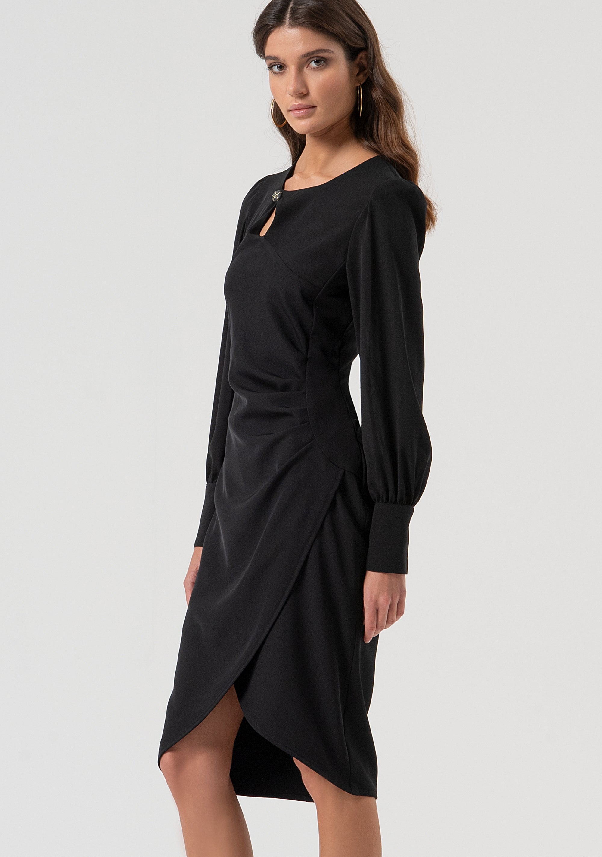 Dress slim fit middle length made in stretch fabric Fracomina FQ25WD1004W47601-053-3
