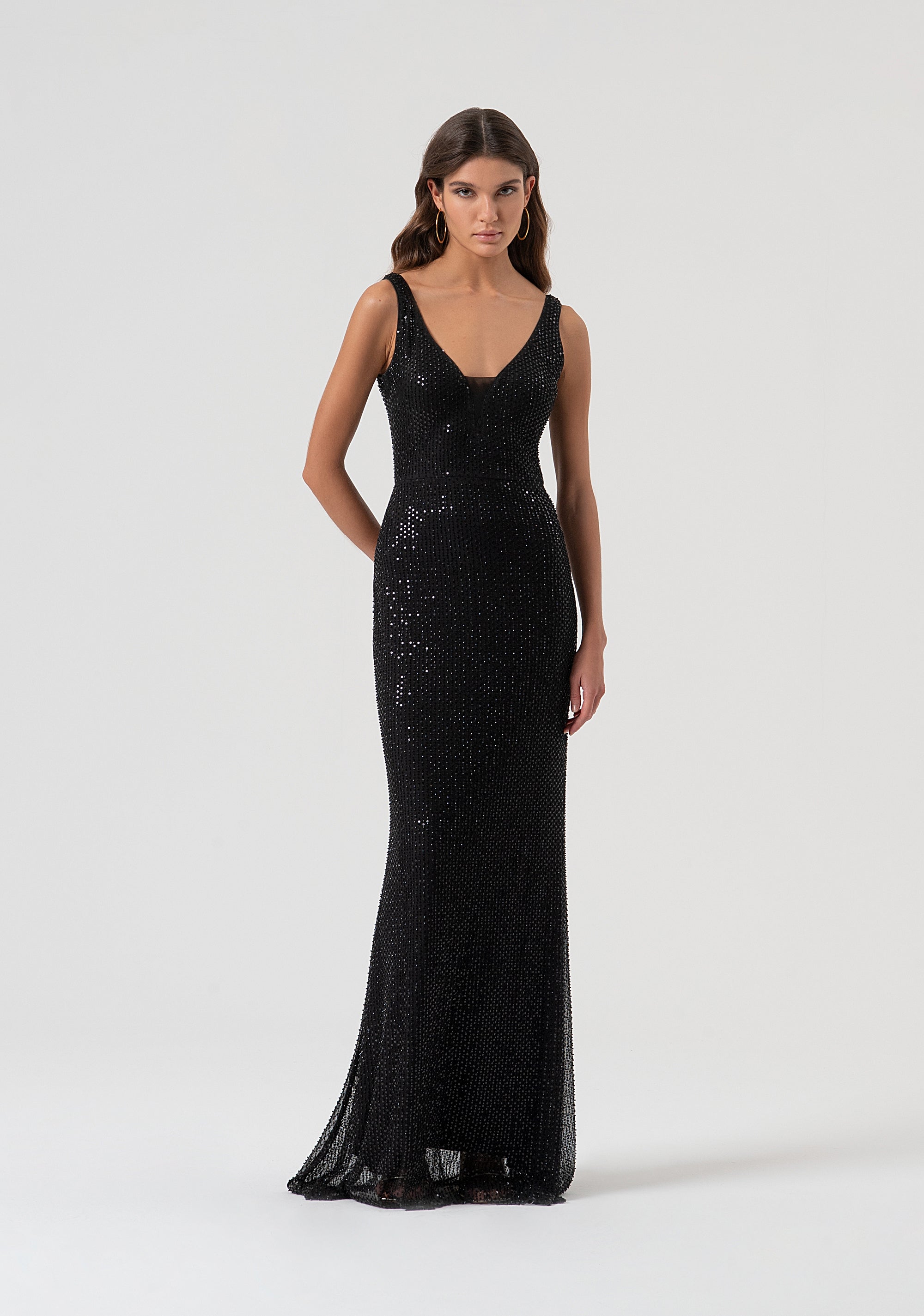 Long dress sleeveless with sequins Fracomina FQ25WD3008W424R9-053-1