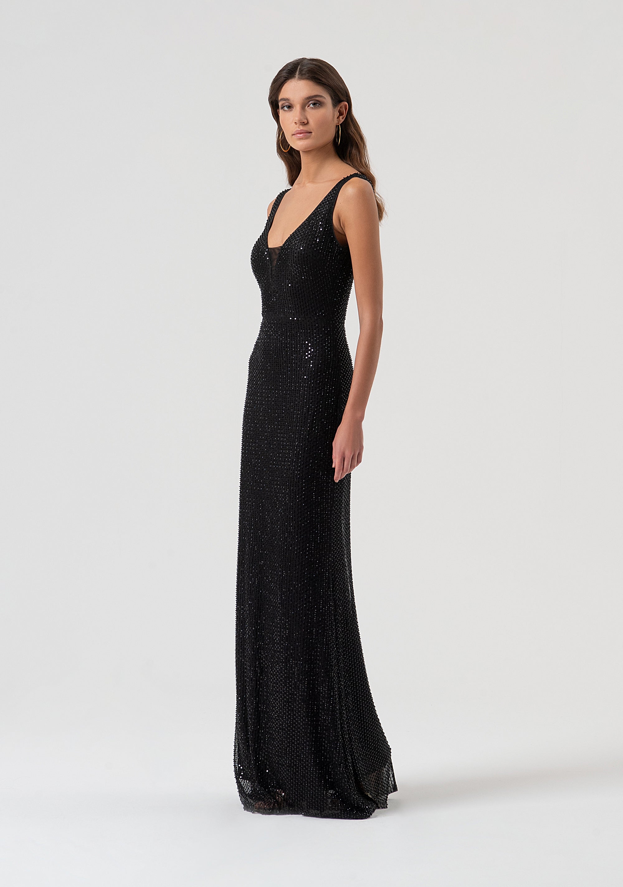 Long dress sleeveless with sequins Fracomina FQ25WD3008W424R9-053-3