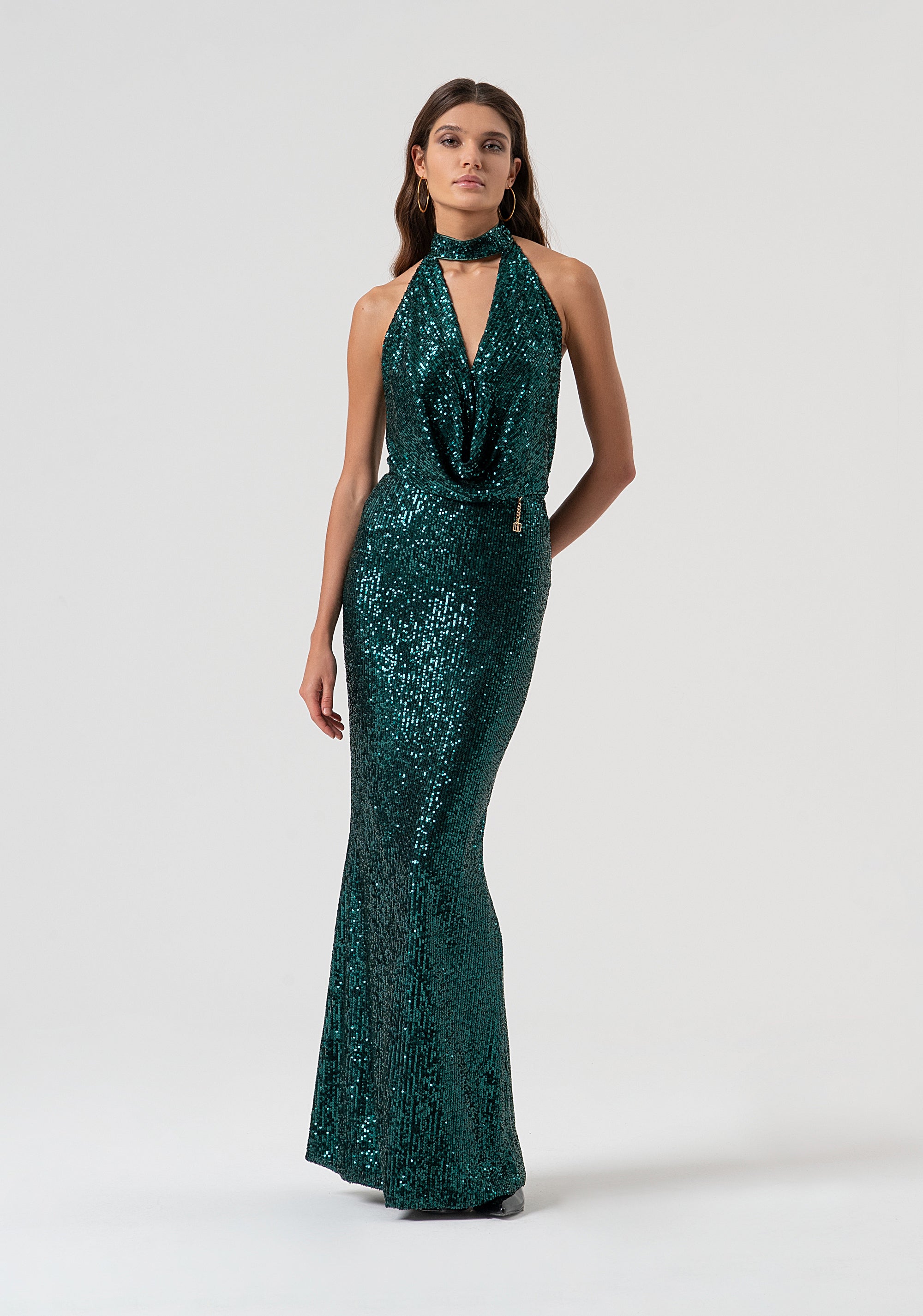 Dress sleeveless with sequins Fracomina FQ25WD3012W706N6-T70-1